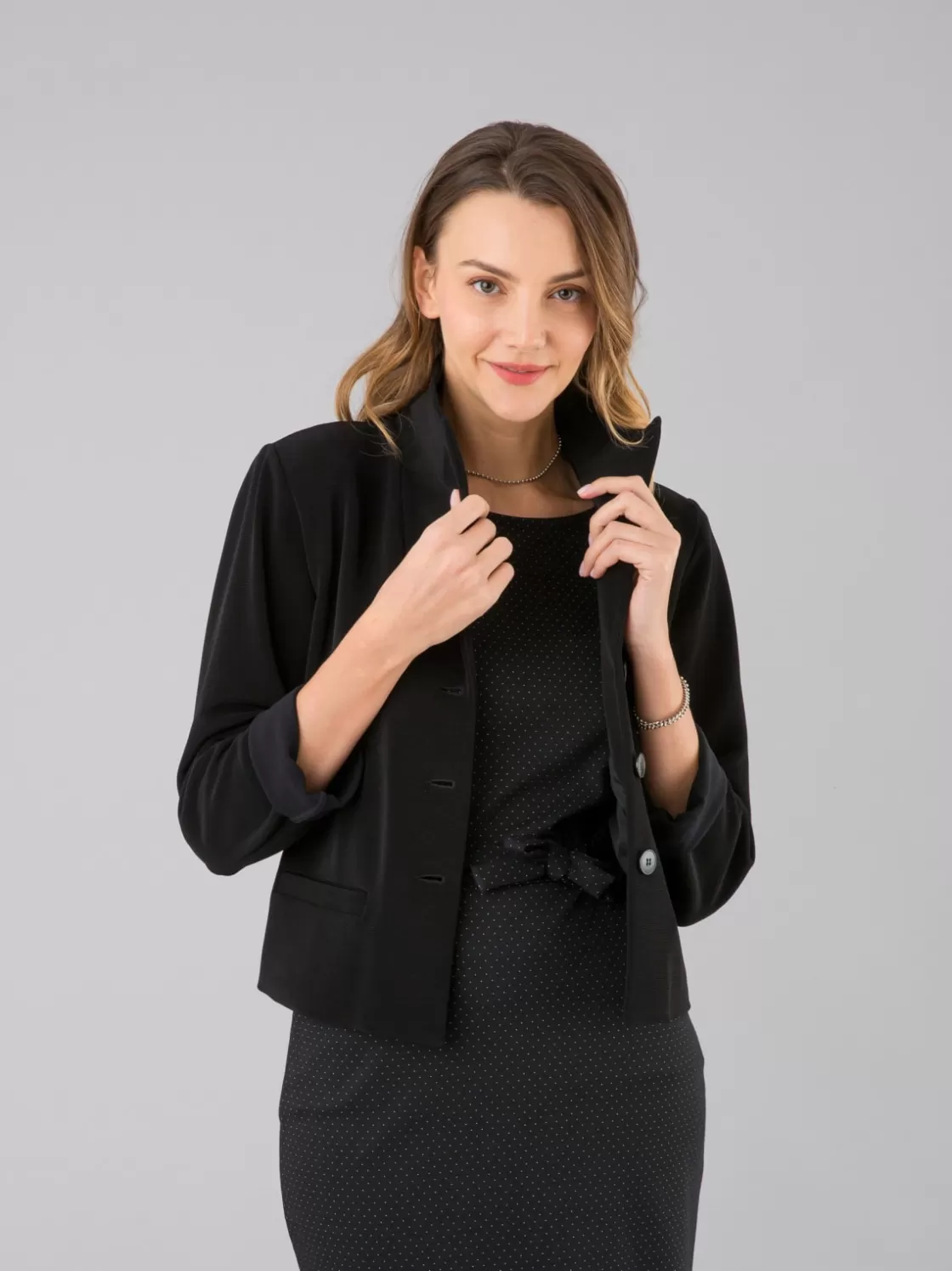 Women agnès b. Jackets & Coats<Black Spencer Waistcoat-style Jacket