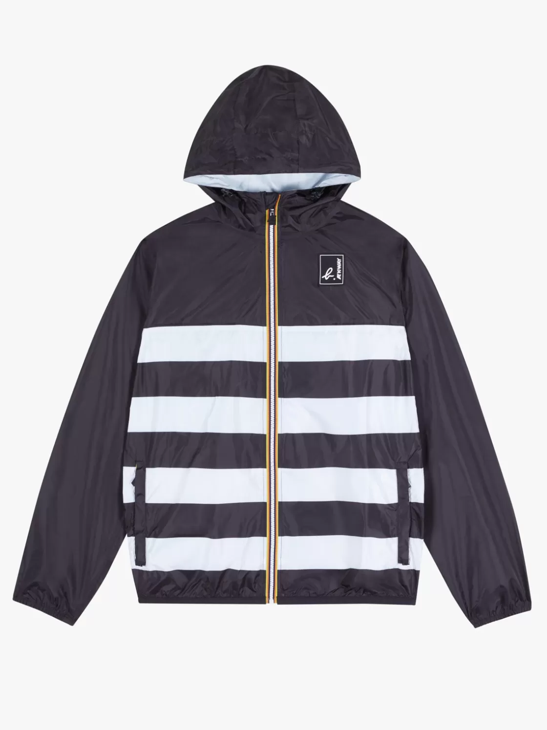 Women agnès b. Jackets & Coats | Jackets & Coats<Black Striped Unisex X K-way Claude Parka