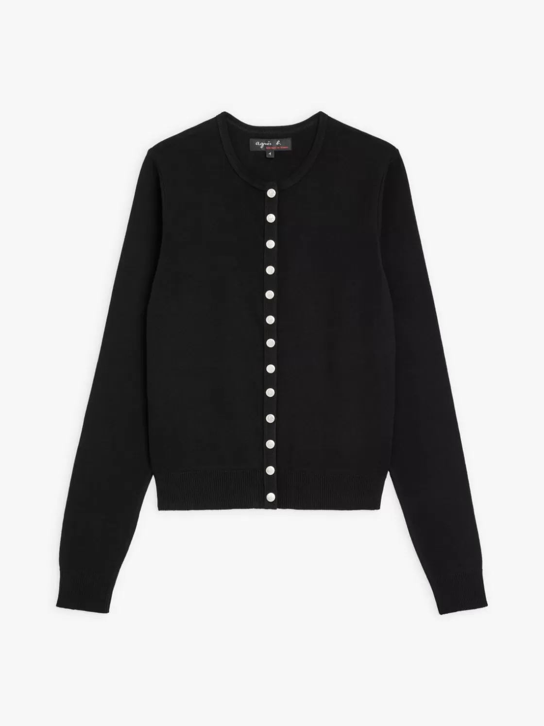 Women agnès b. Cardigans<Black Swing Snap Cardigan