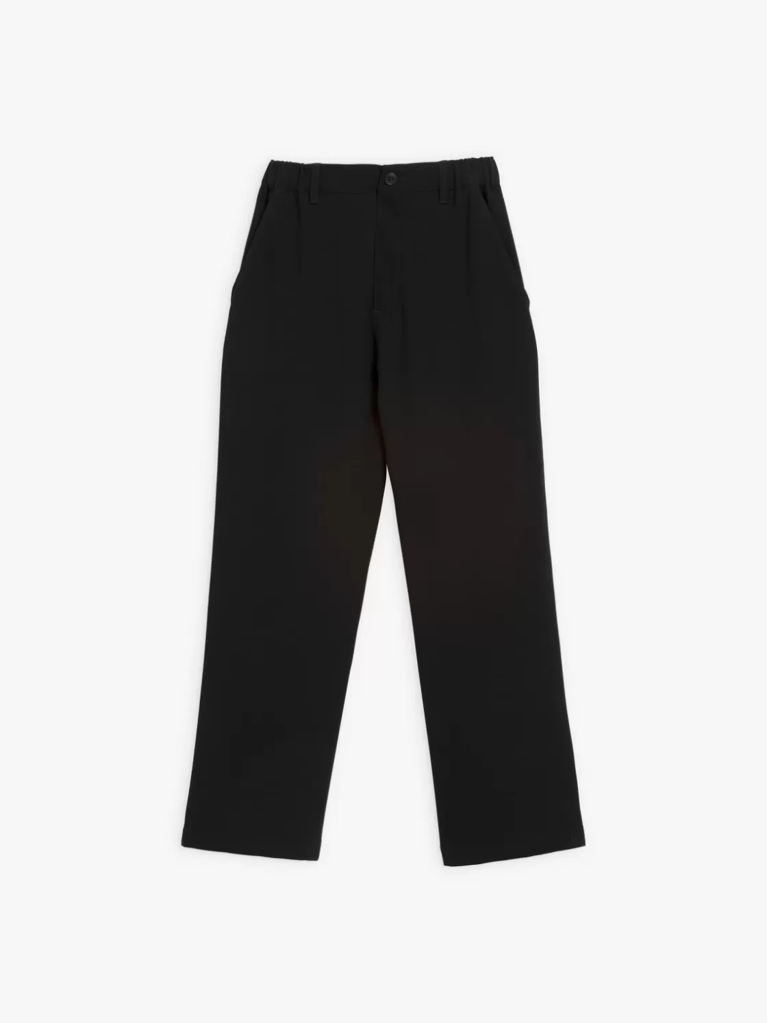 Women agnès b. Pants & Jeans<Black Tricaetate And Polyester Trousers