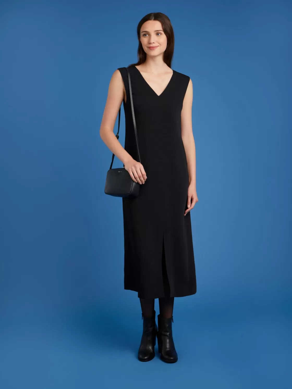 Women agnès b. Dresses<Black Vika Split Dress