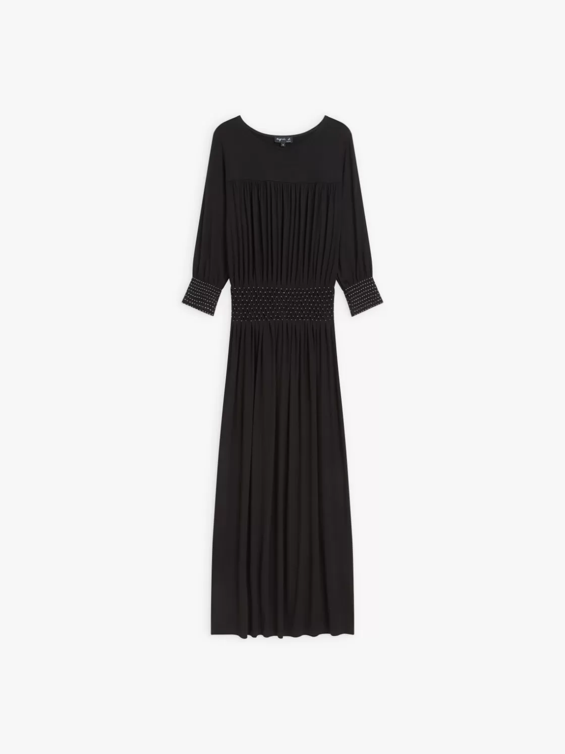 Women agnès b. Dresses<Black Viscose Long Carry Dress