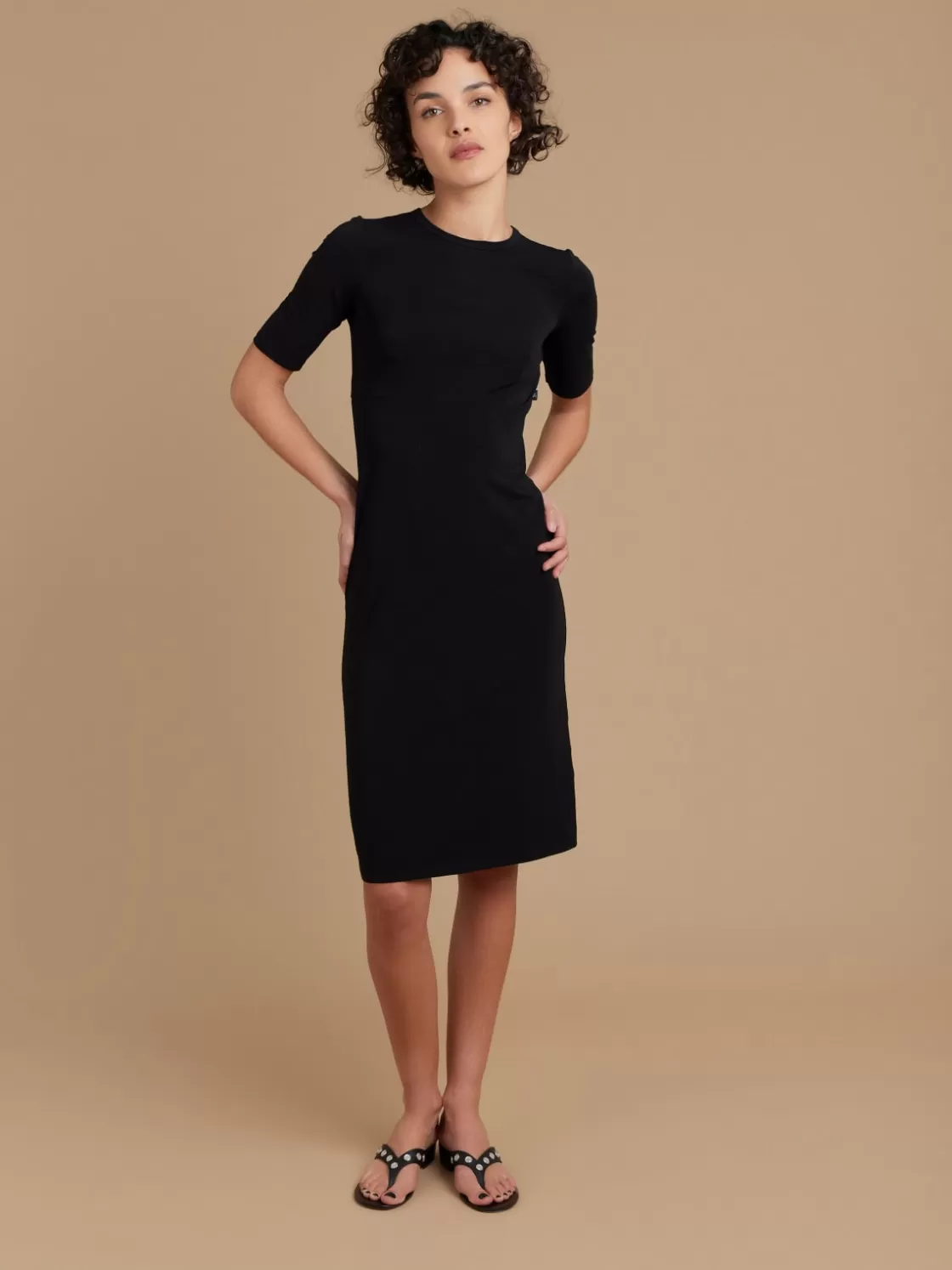 Women agnès b. Dresses<Black Viscose New Oriane Dress