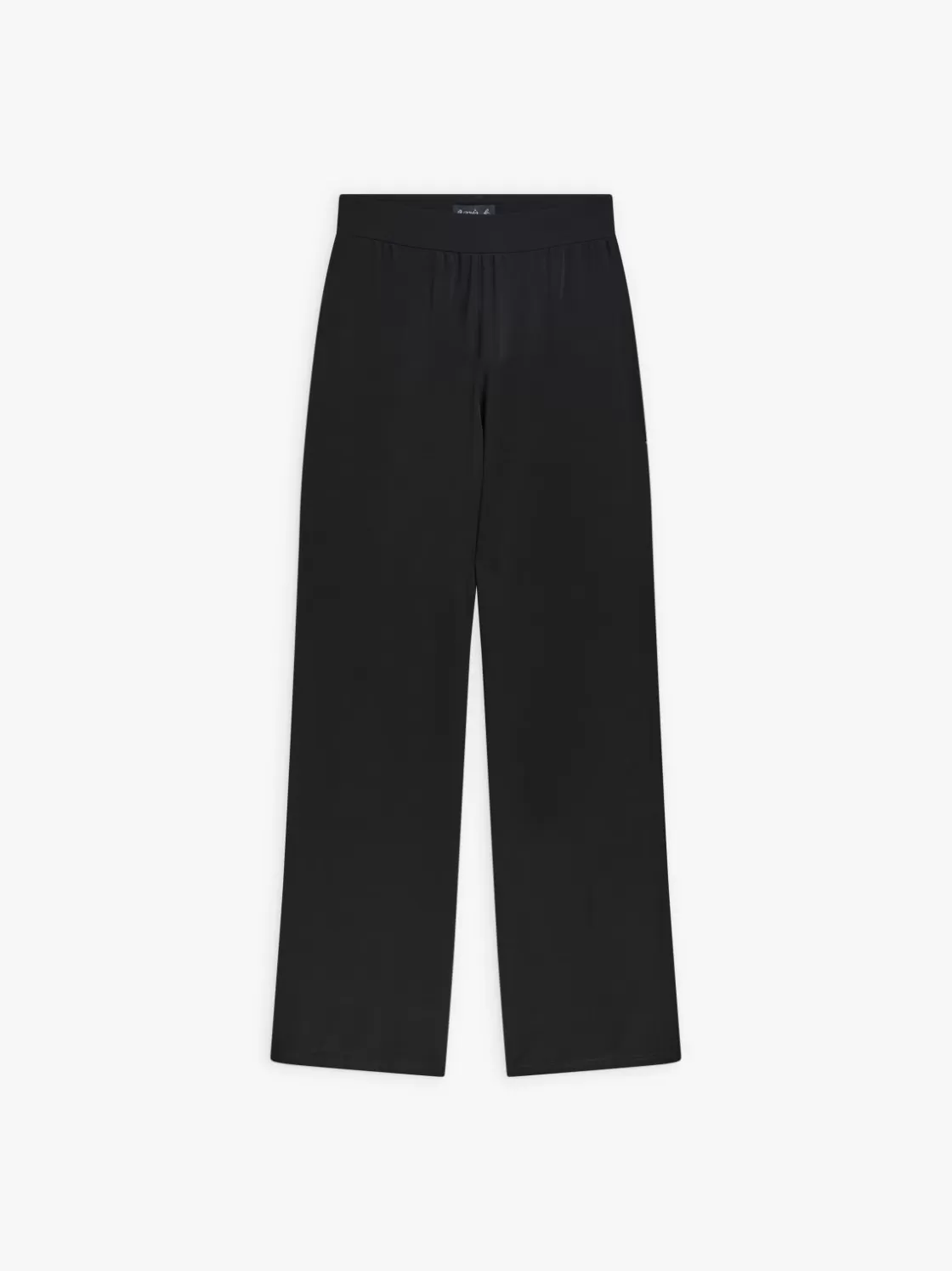 Women agnès b. Pants & Jeans<Black Viscose Wide Elegant Pants