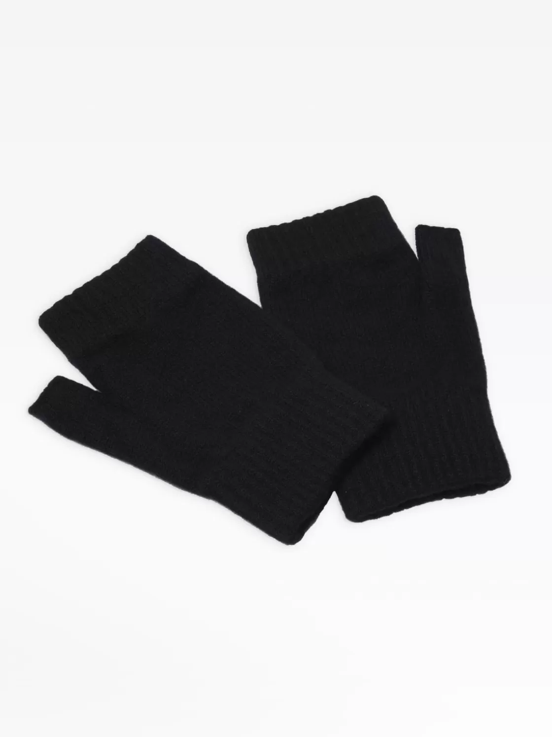 agnès b. Hats & Gloves<Black Wool Edouard Fingerless Gloves