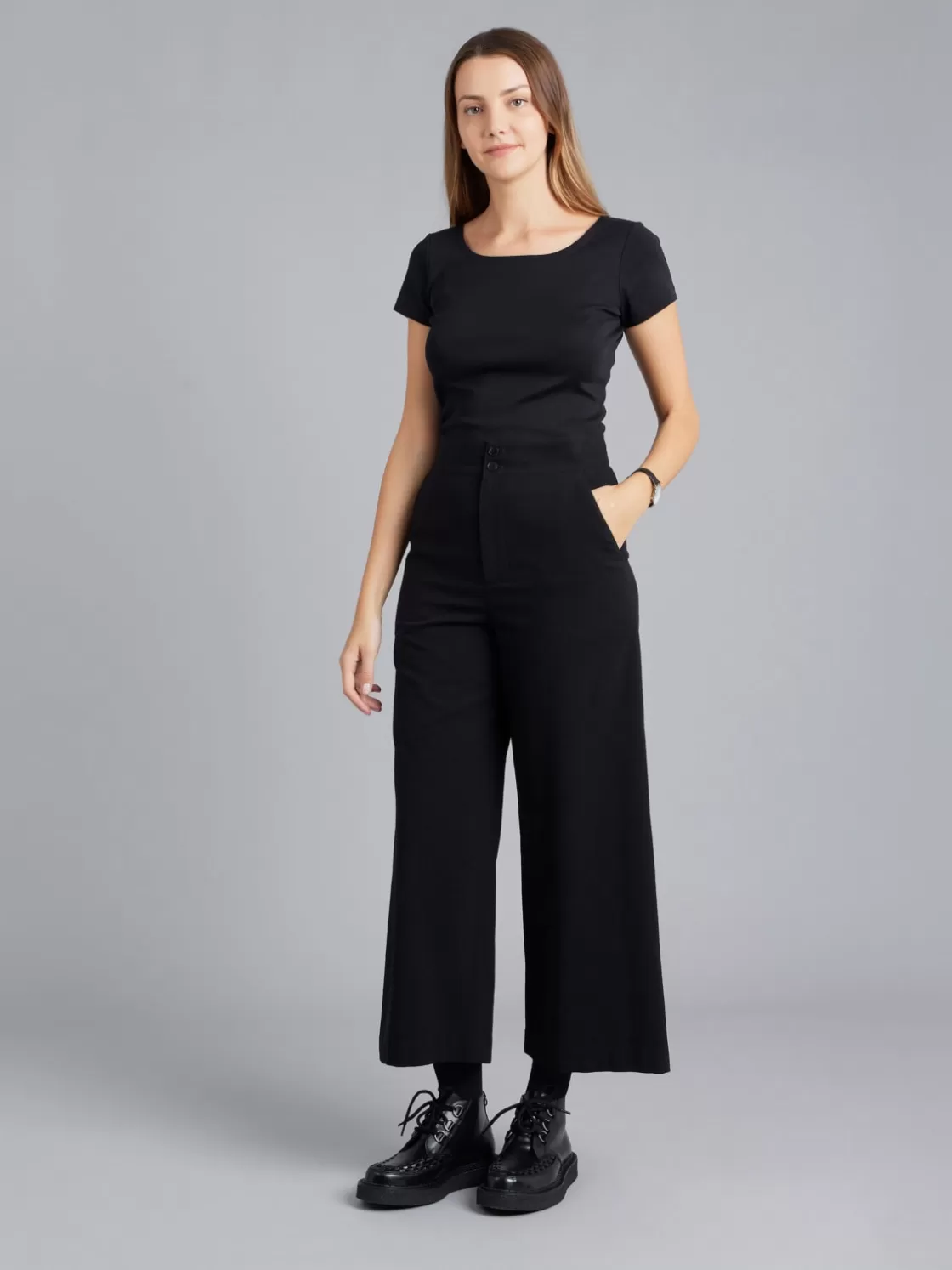 Women agnès b. Pants & Jeans<Black Wool Tyra Pants