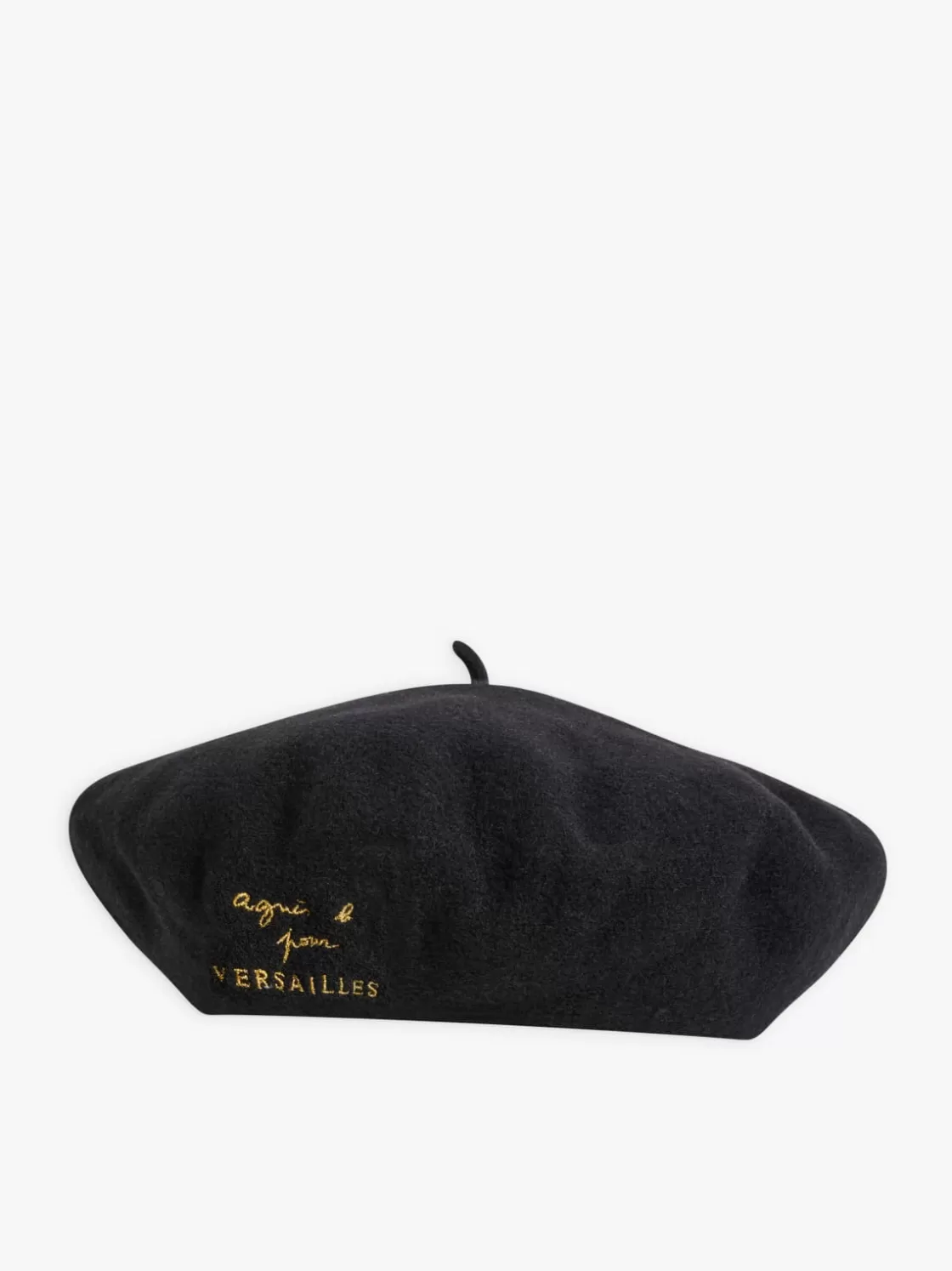 Women agnès b. Beanies & Gloves | Caps & Hats<Black Wool Versailles Beret