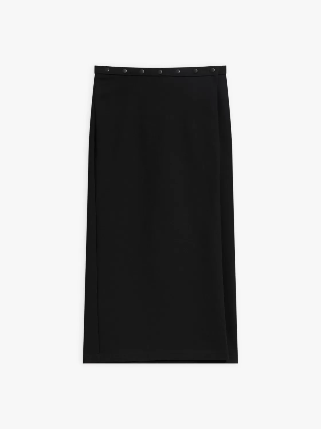 Women agnès b. Skirts & Shorts<Black Wrap Skirt With Snaps