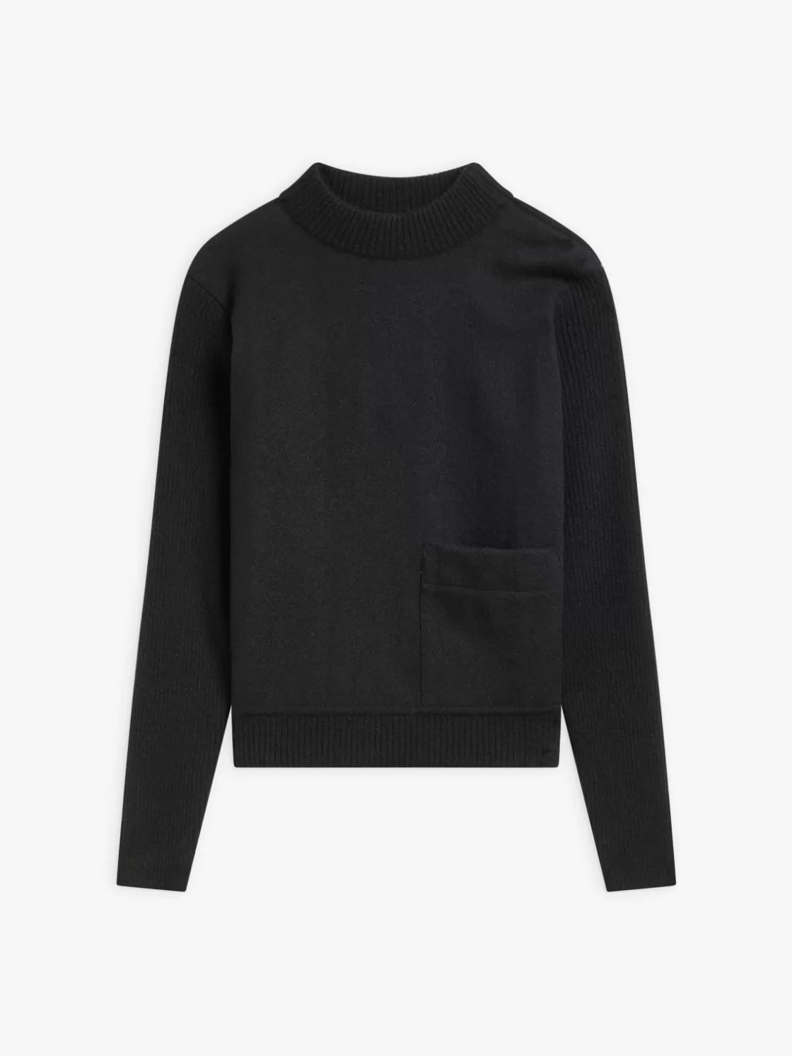 Women agnès b. Sweaters<Black Yak Wool Pocket Sweater