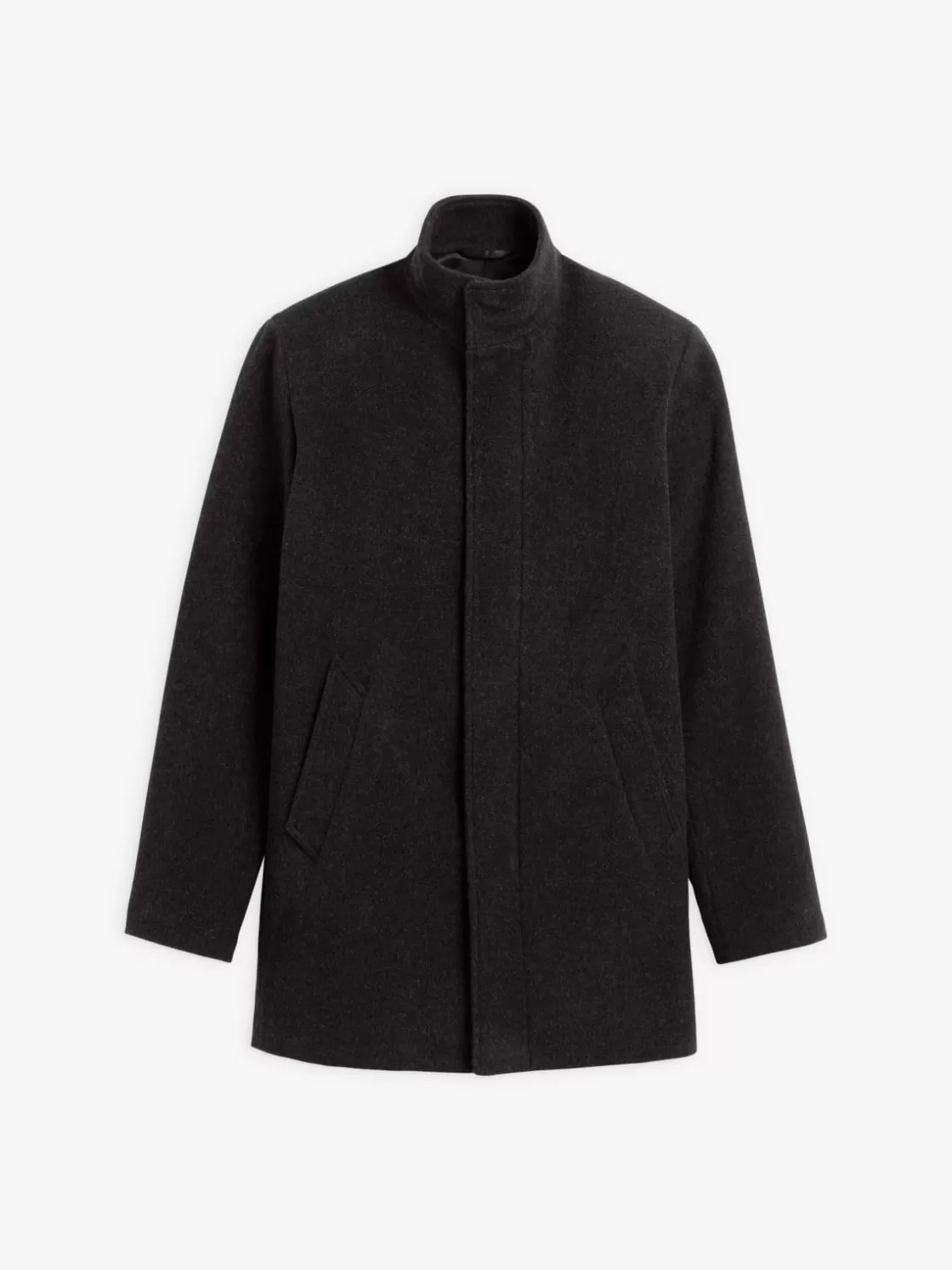 agnès b. Jackets & Coats<Black Yvan Wool And Cashmere Blend Coat