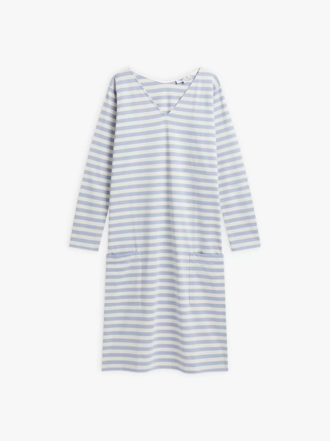 Women agnès b. Dresses<Blue And White Cotton 12x12 Striped Biarritz Dress