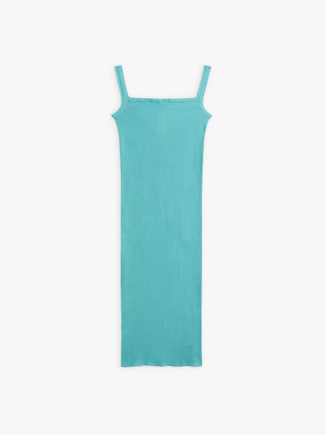 Women agnès b. Dresses<Blue Cotton 2x2 Ribbed Strappy Marsala Dress