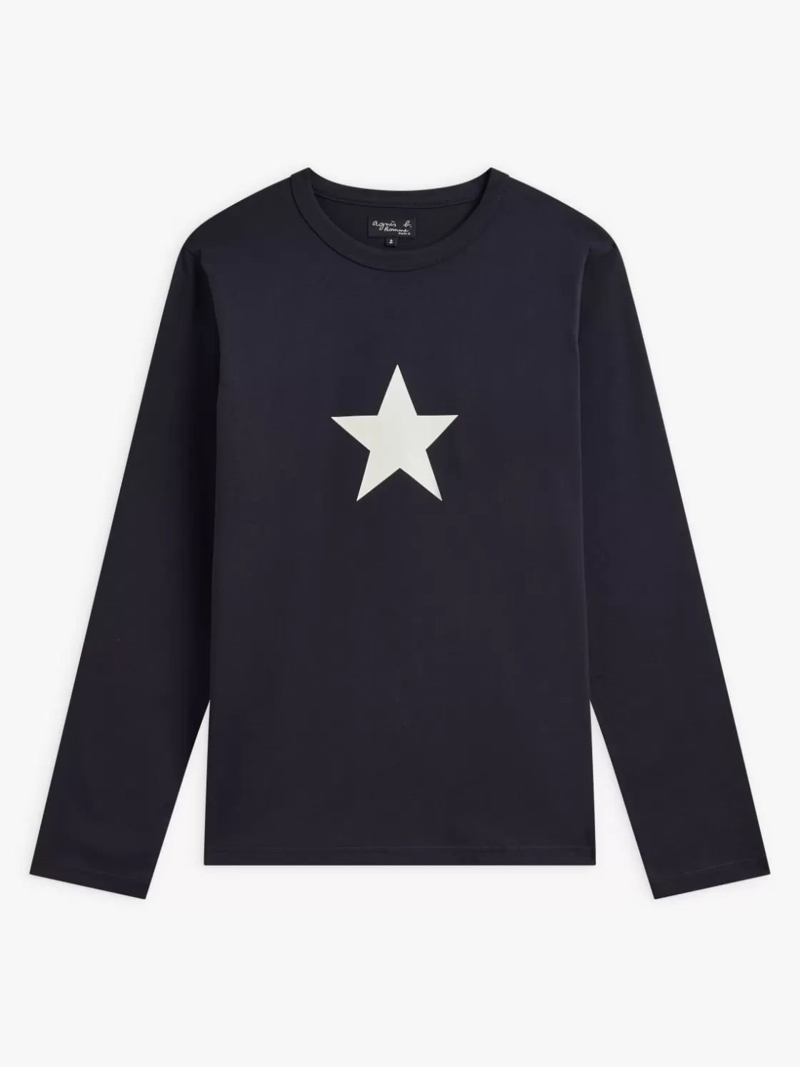 agnès b. T-Shirts & Polos<Blue Cotton New Coulos T-shirt With Star