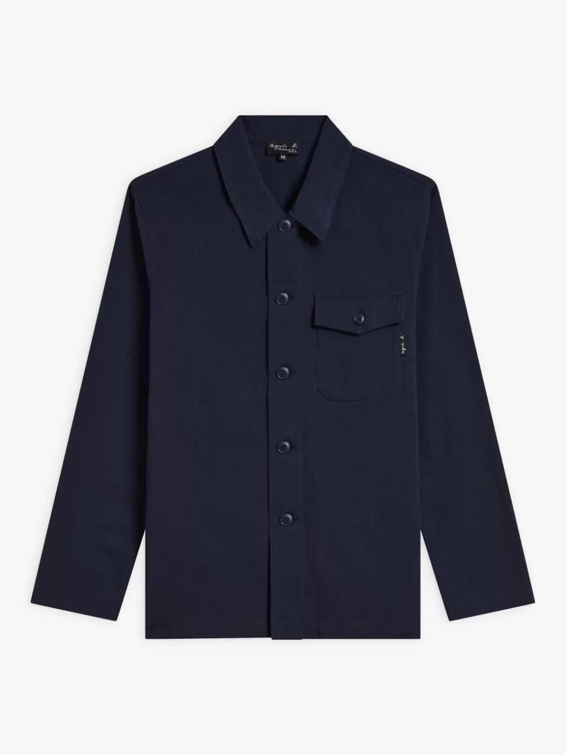 agnès b. Shirts<Blue Cotton Overshirt