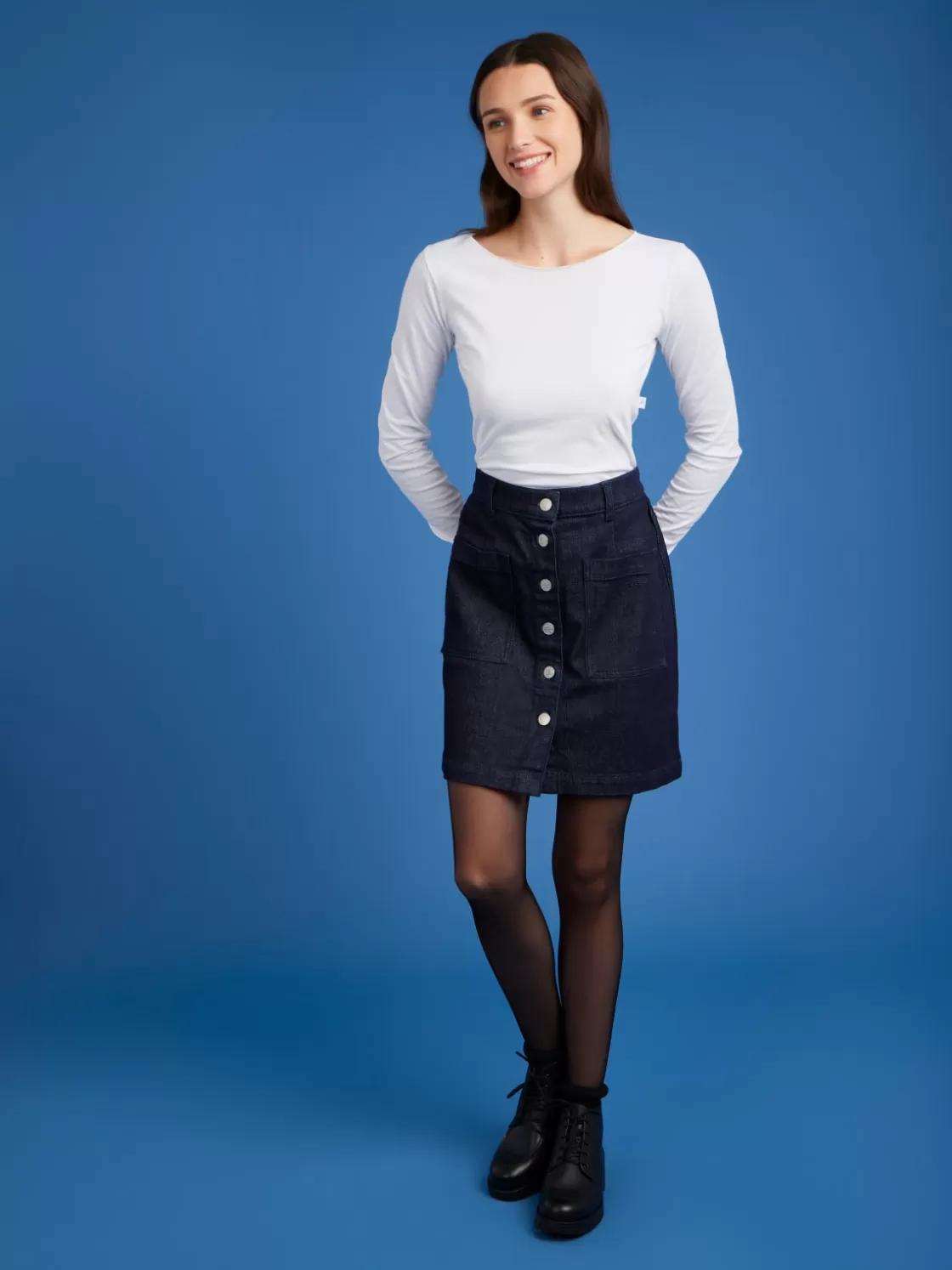 Women agnès b. Skirts & Shorts<Blue Short Skirt