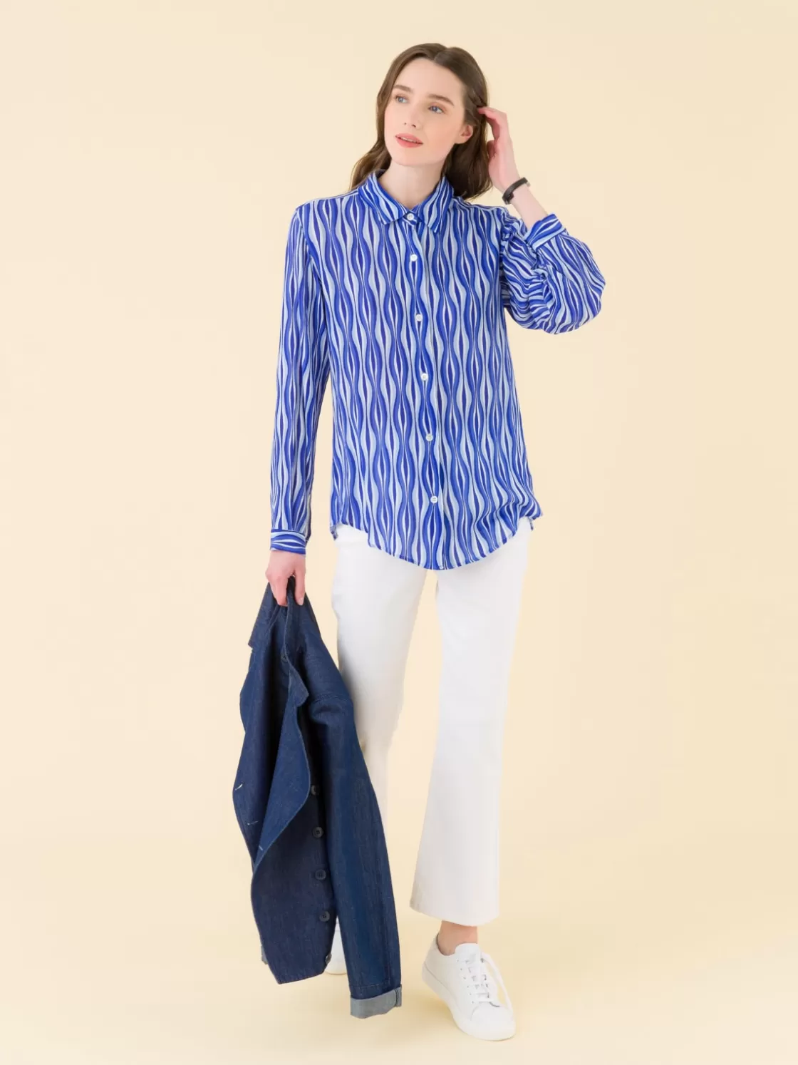 Women agnès b. Tops & Shirts<Blue Diego Shirt