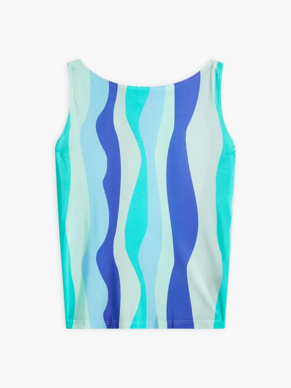 Women agnès b. T-Shirts & Tank Tops<Blue Jersey Waves Print Léopard Top