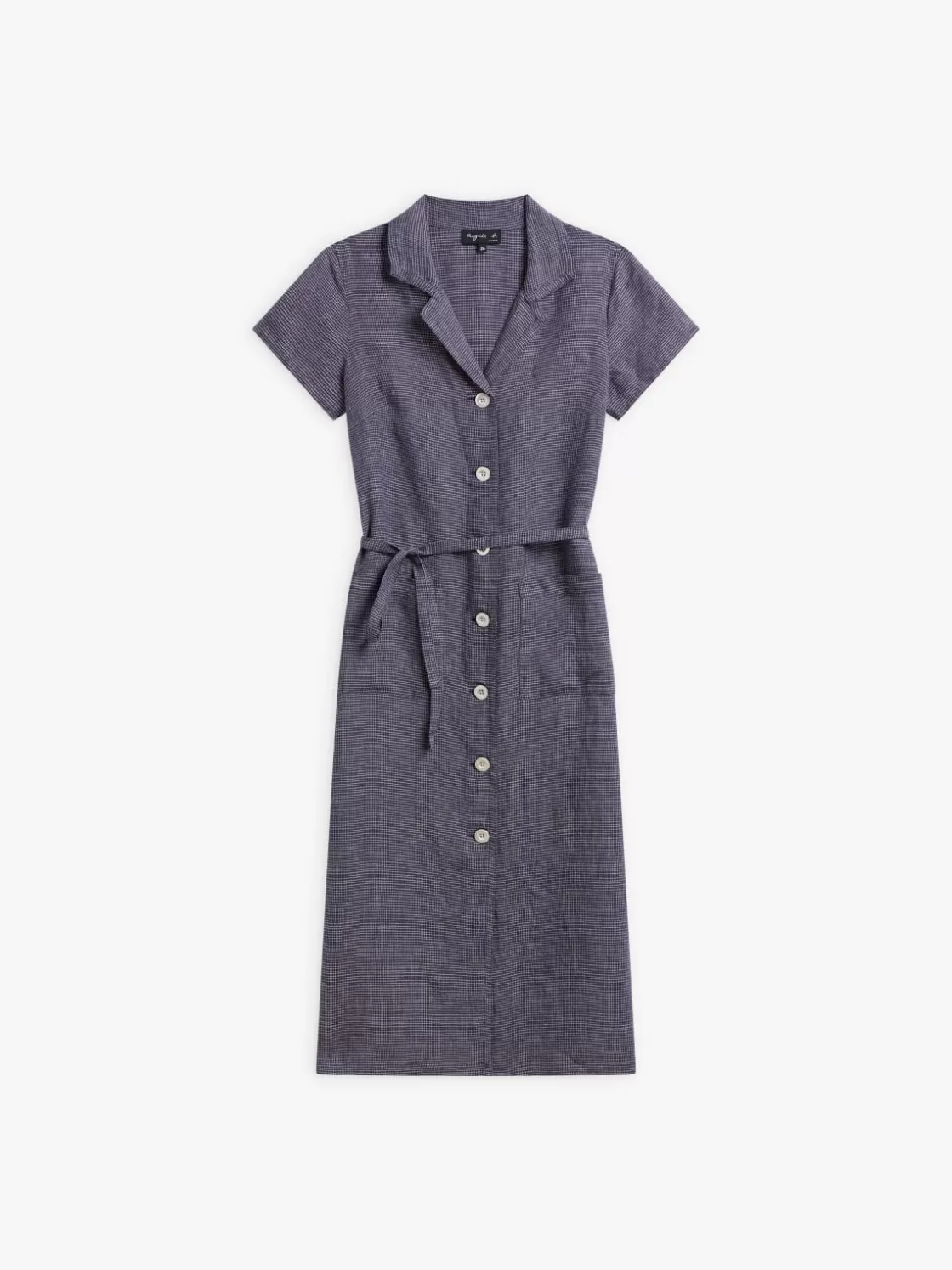 Women agnès b. Dresses<Blue Linen Liseron Dress