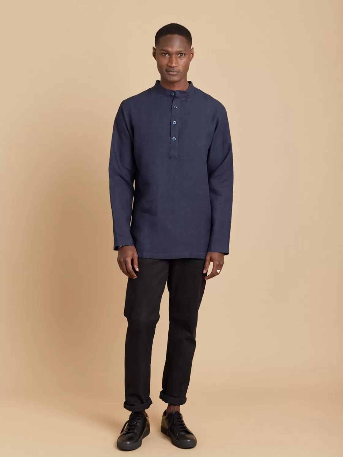 agnès b. Shirts<Blue Linen Tunic