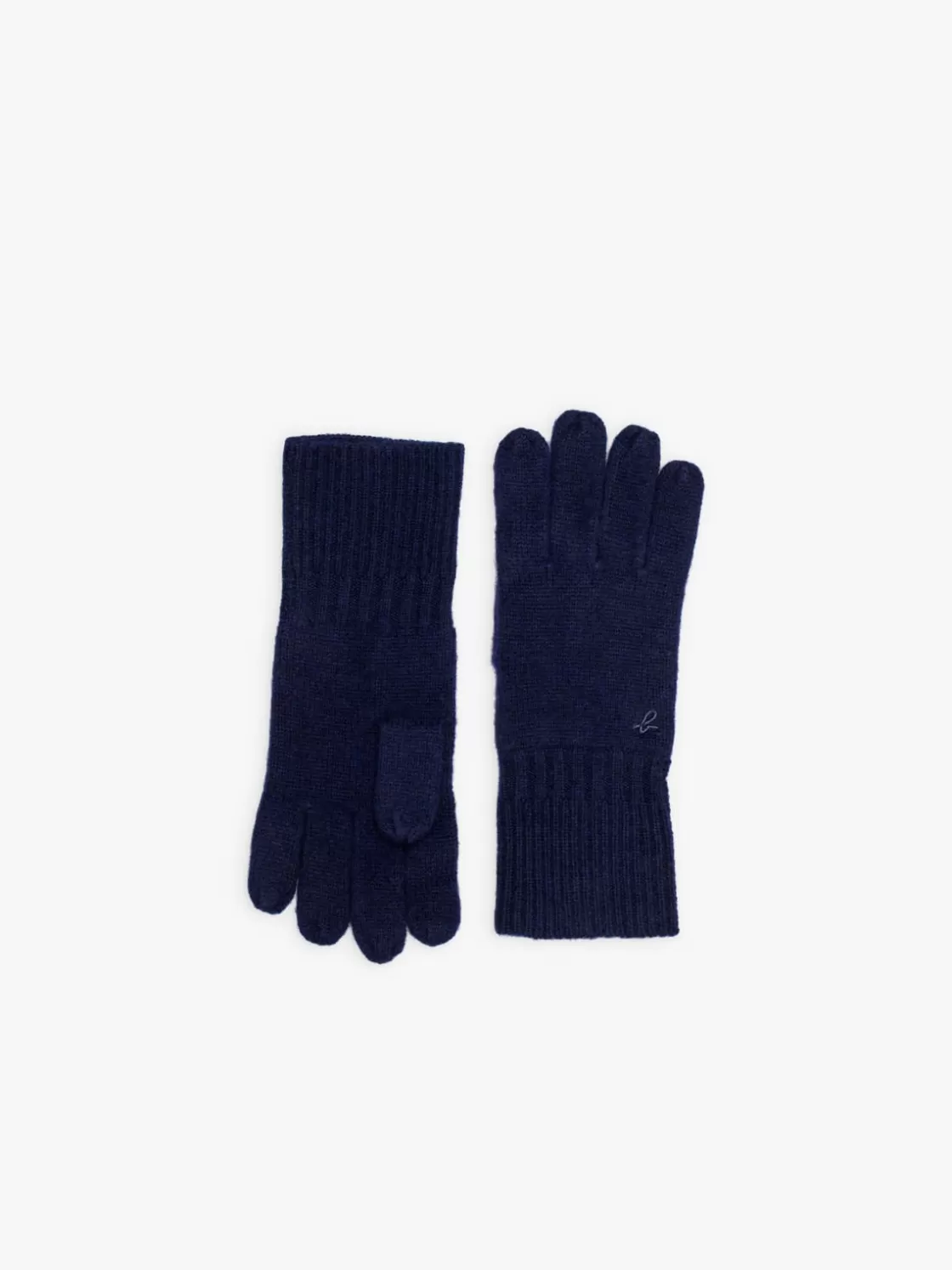 Women agnès b. Hats & Gloves | Beanies & Gloves<Blue Nelio Unisex Cashmere Gloves