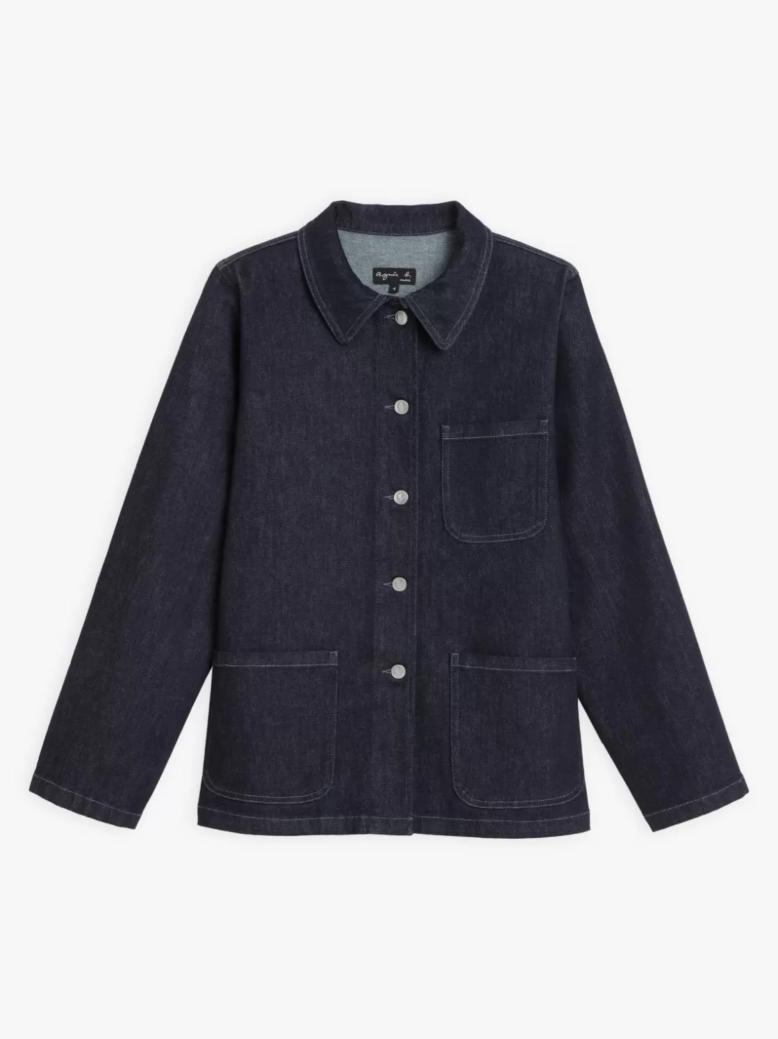 Women agnès b. Jackets & Coats<Blue Raw Sanshui Jacket