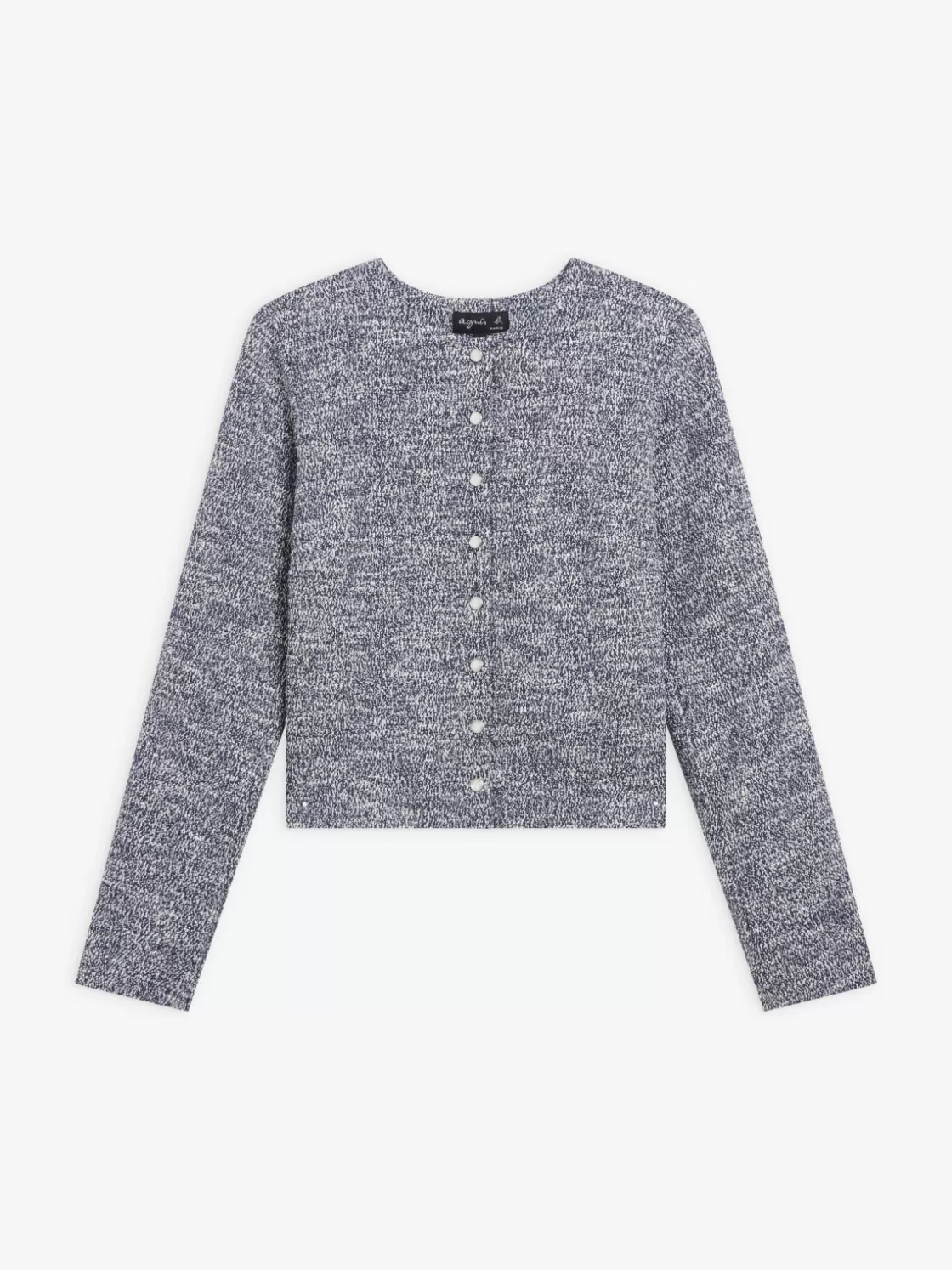 Women agnès b. Jackets & Coats<Blue Tweed Aimie Jacket