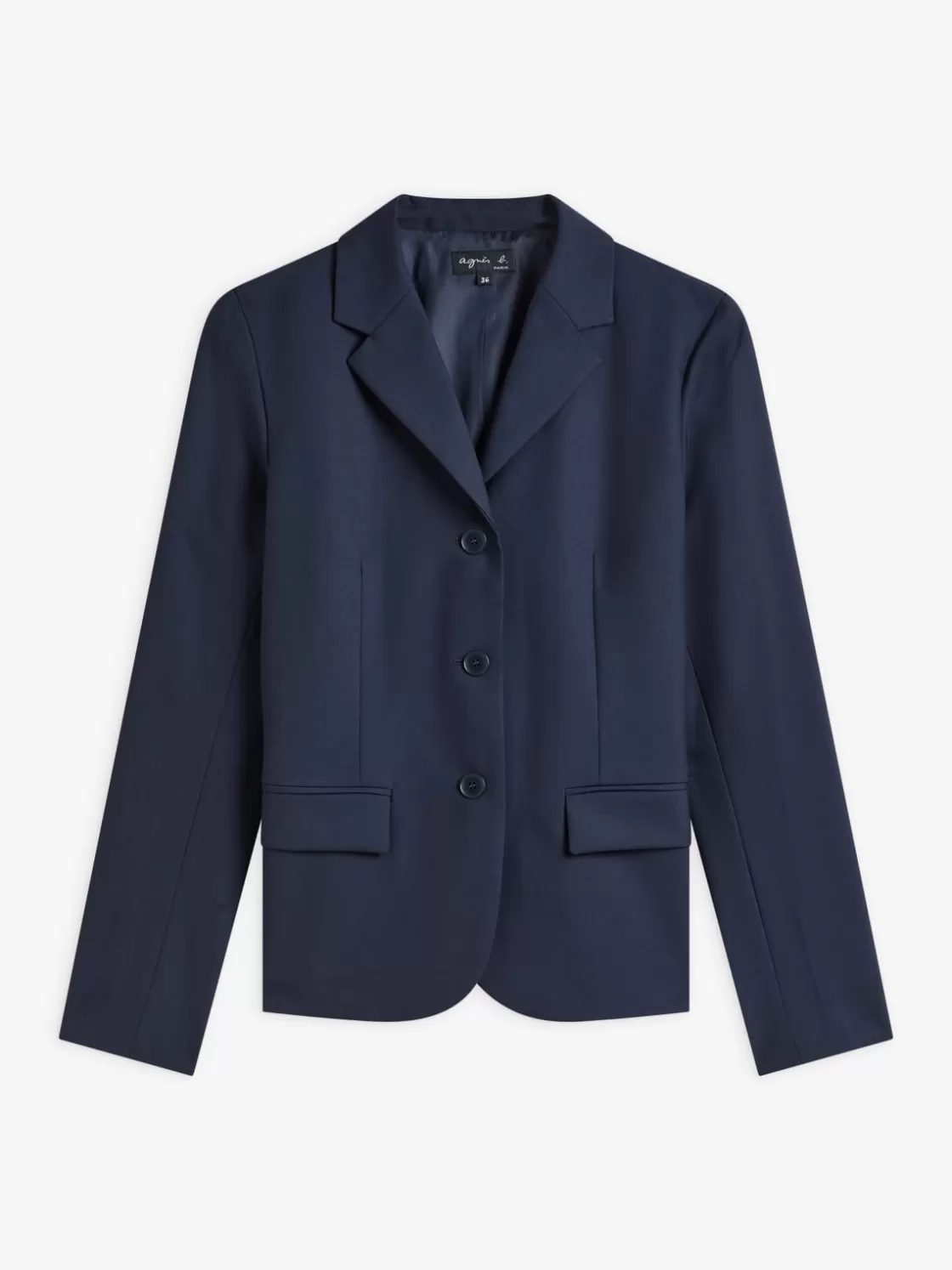 Women agnès b. Jackets & Coats<Blue Worsted Wool Louisa Jacket