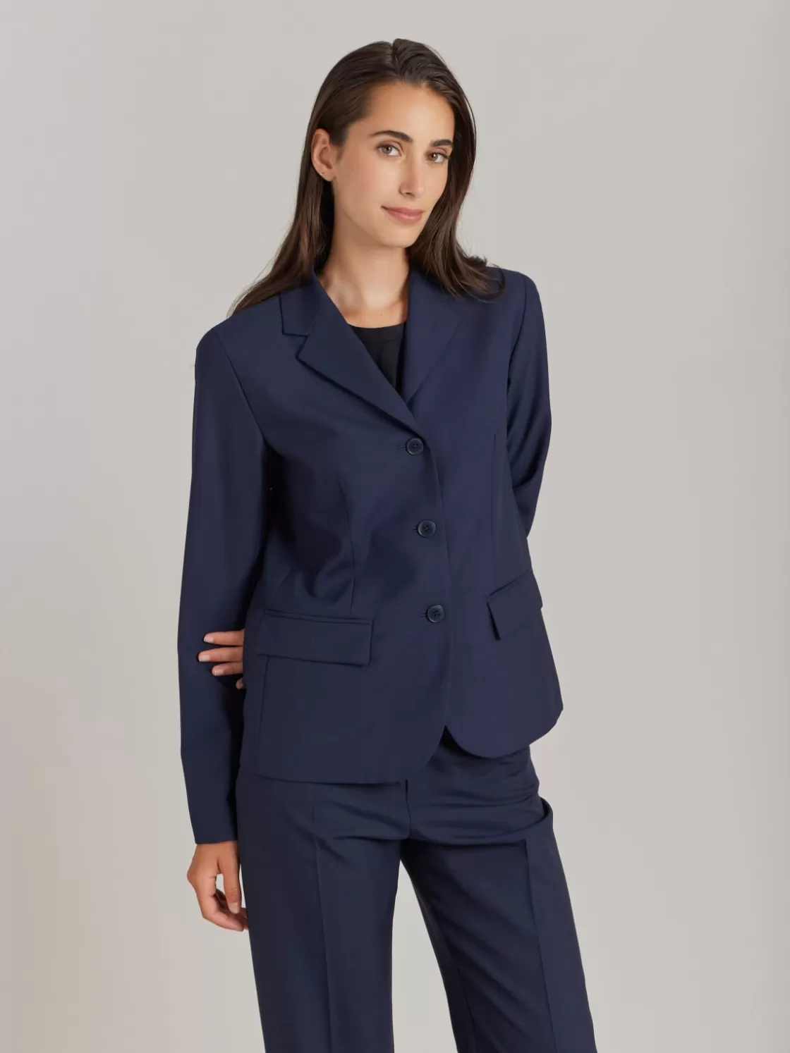 Women agnès b. Jackets & Coats<Blue Worsted Wool Louisa Jacket