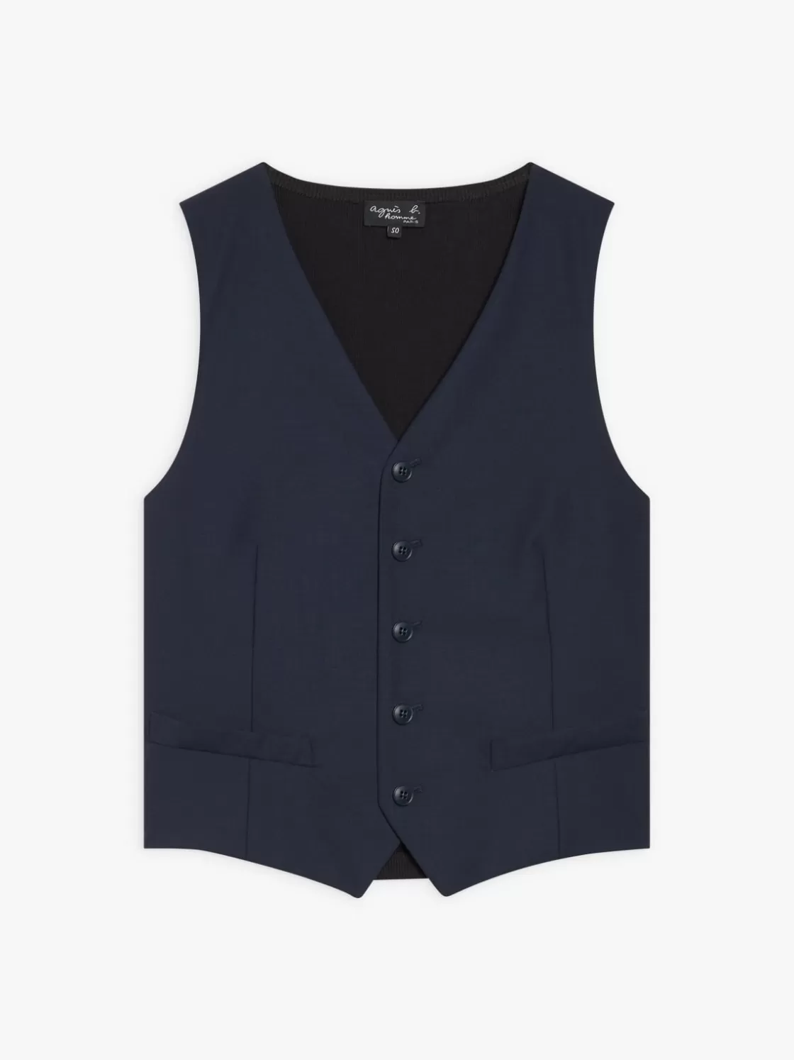 agnès b. Jackets & Coats<Blue Worsted Wool Vest