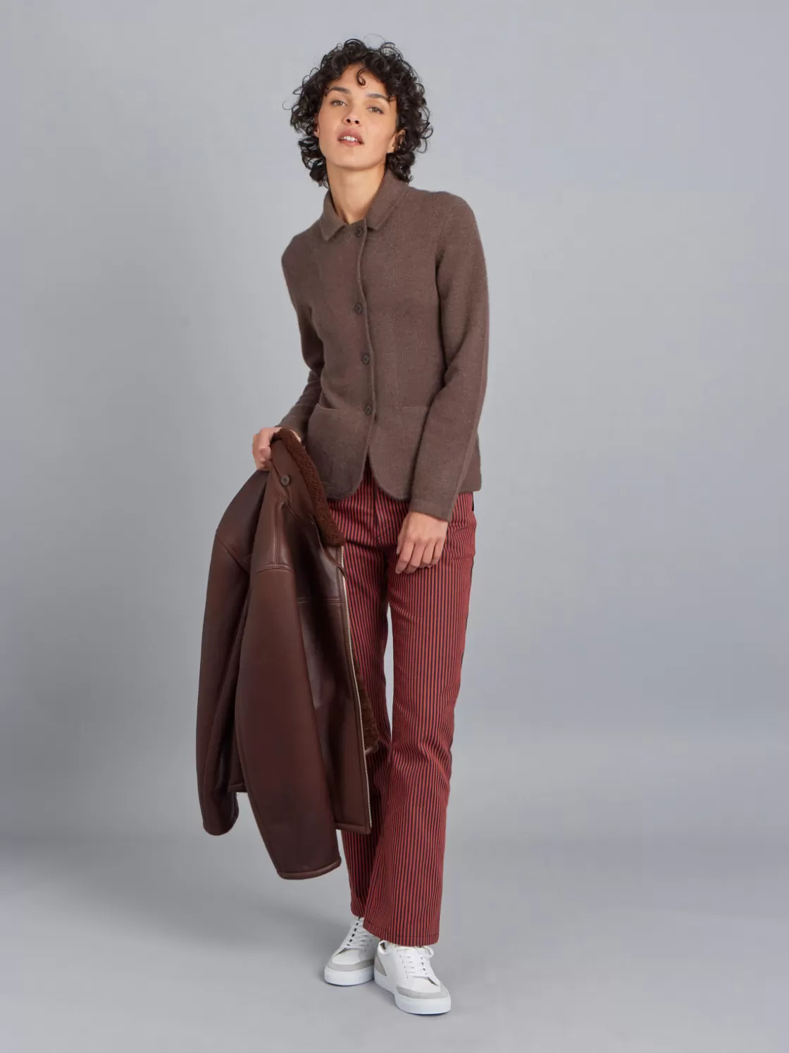 Women agnès b. Jackets & Coats<Brown Clifford Cashmere Jacket