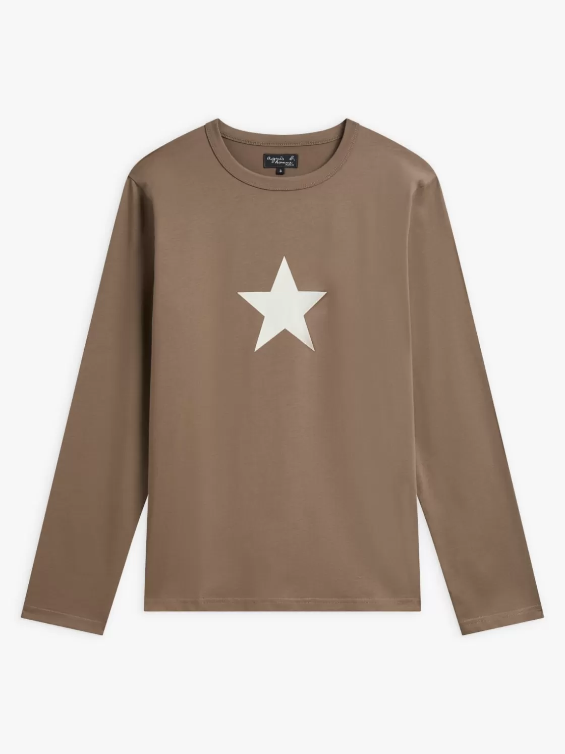 agnès b. T-Shirts & Polos<Brown Cotton New Coulos T-shirt With Star