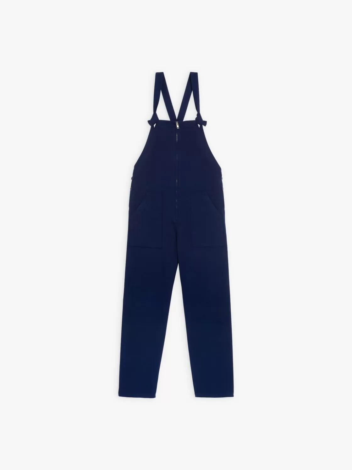 Women agnès b. Jumpsuits | Pants & Jeans<Dark Blue Cotton Canvas Jardinier Overalls