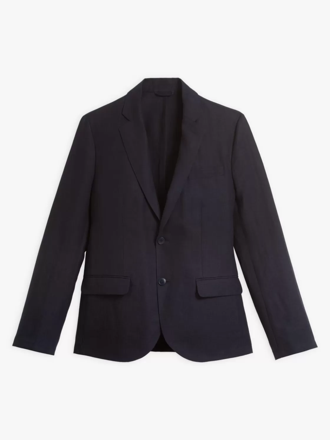 agnès b. Jackets & Coats<Dark Blue Linen Domino Jacket