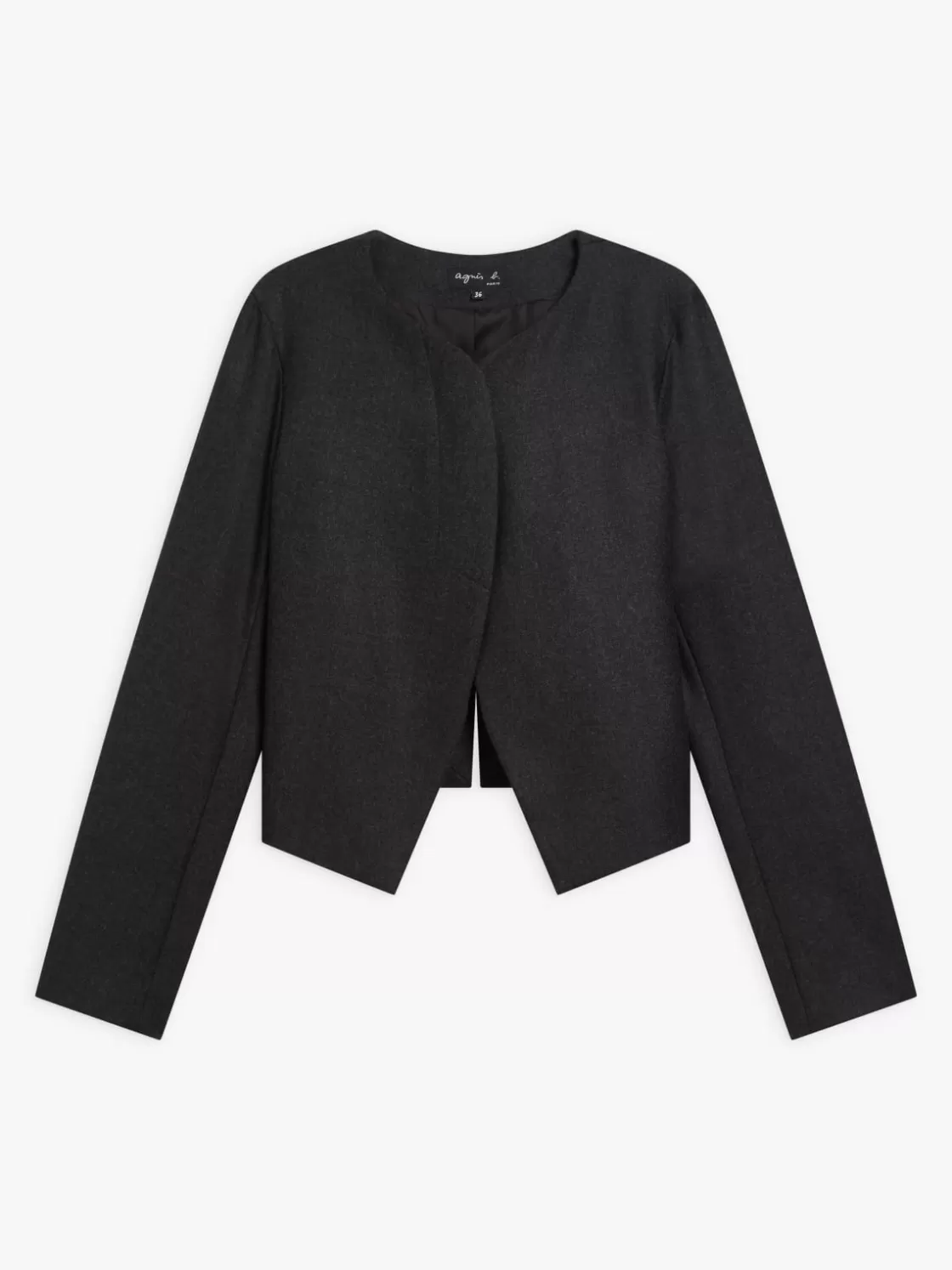 Women agnès b. Jackets & Coats<Dark Grey Wool Cesaria Jacket