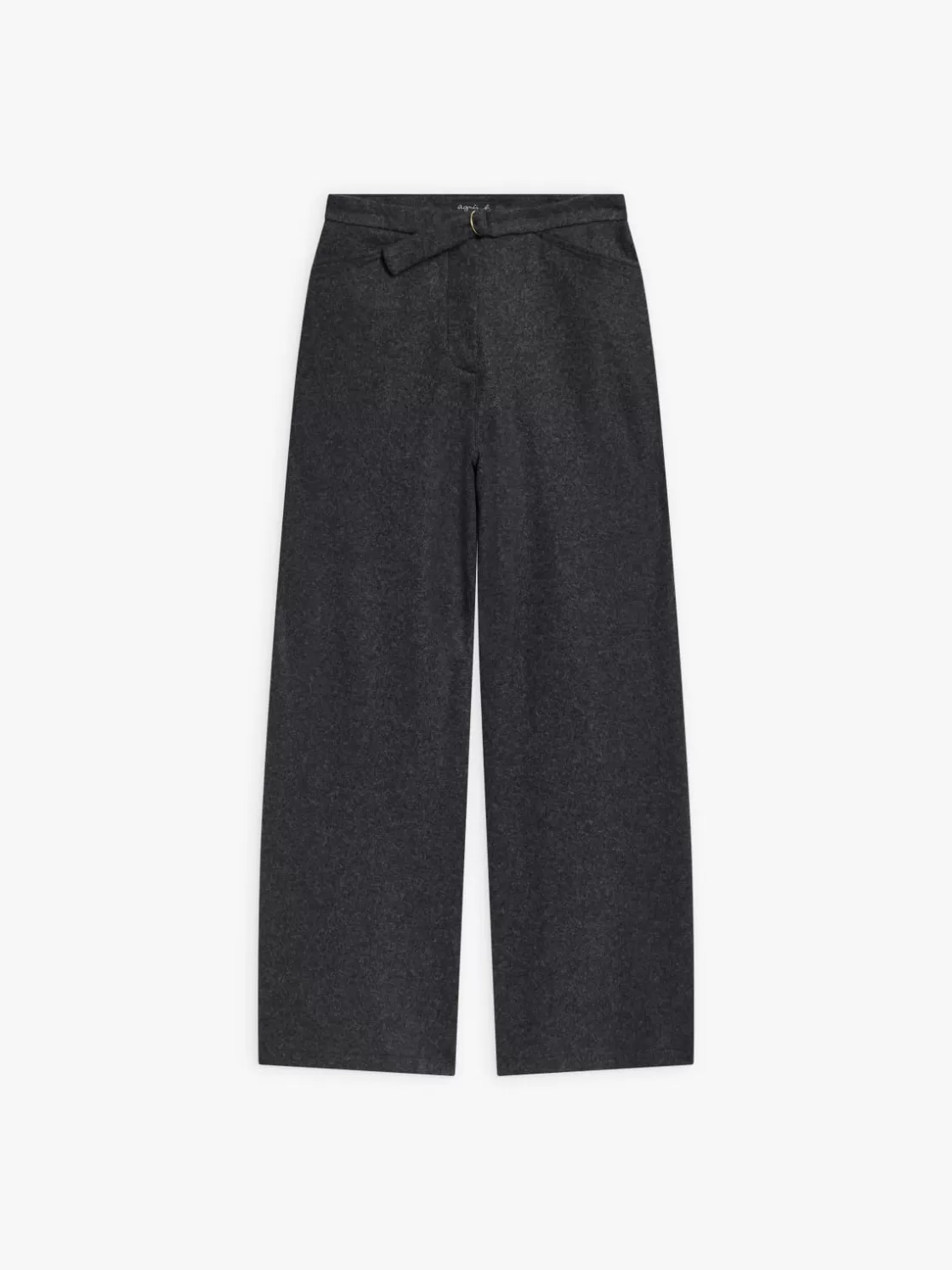 Women agnès b. Pants & Jeans<Dark Grey Wool High-waisted Ylenia Pants