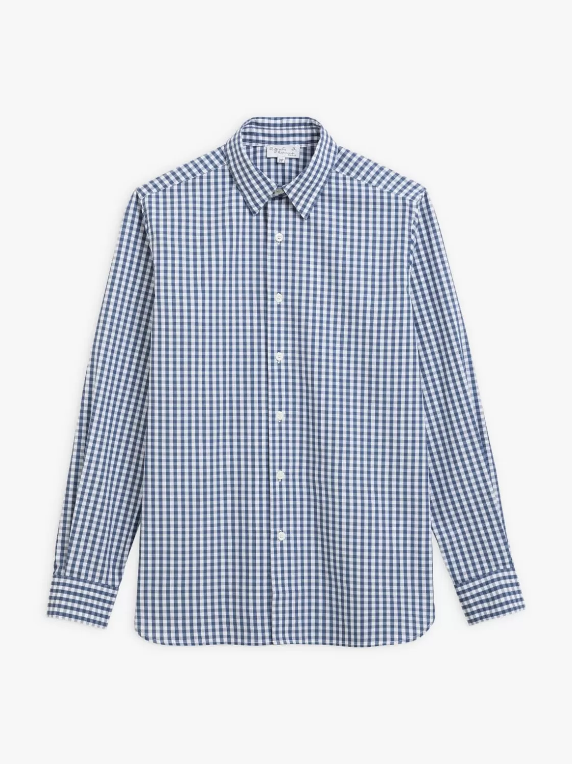 agnès b. Shirts<Denim Cotton Checked Shirt