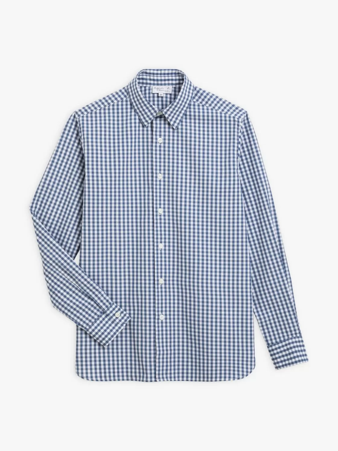 agnès b. Shirts<Denim Cotton Checked Shirt