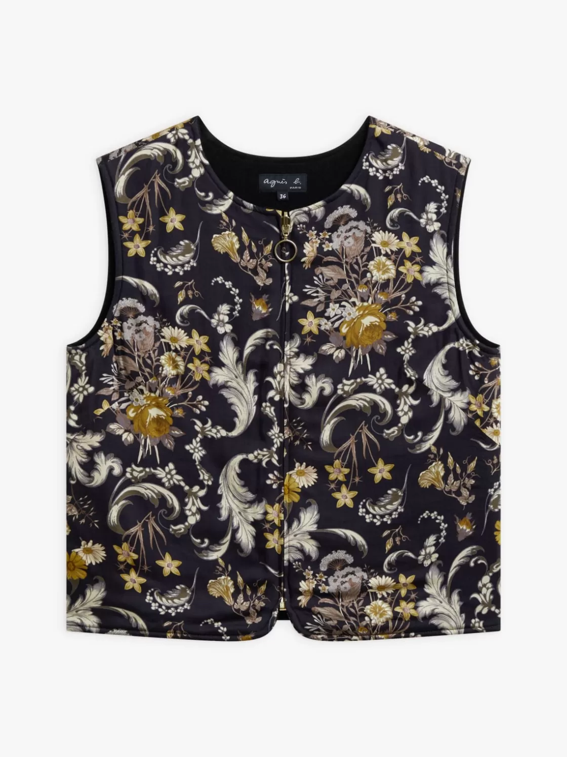 Women agnès b. Jackets & Coats<Floral Print Reversible Vest