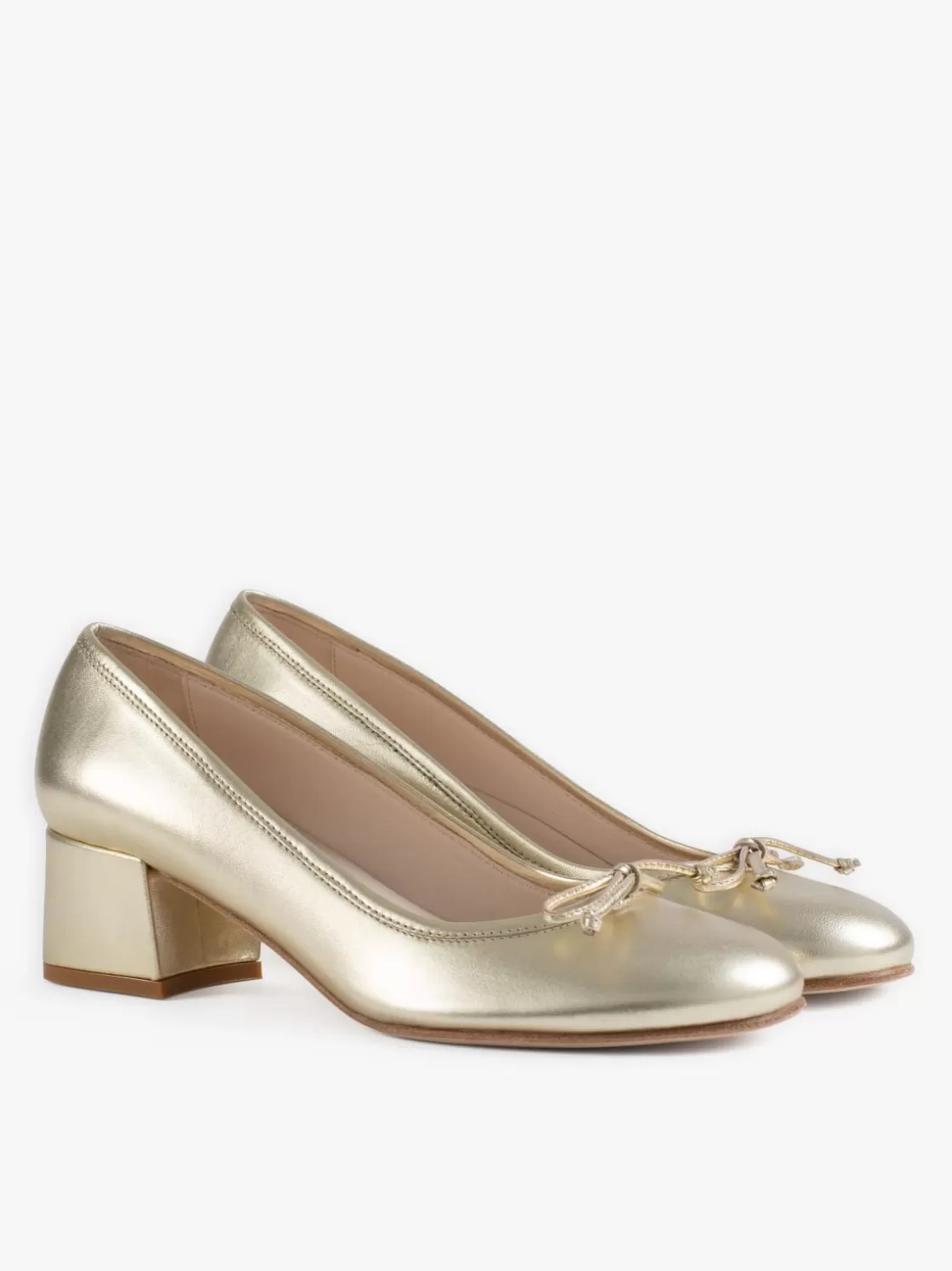 Women agnès b. Flats & Loafers | Heels & Sandals<Golden Leather Constance Ballerinas