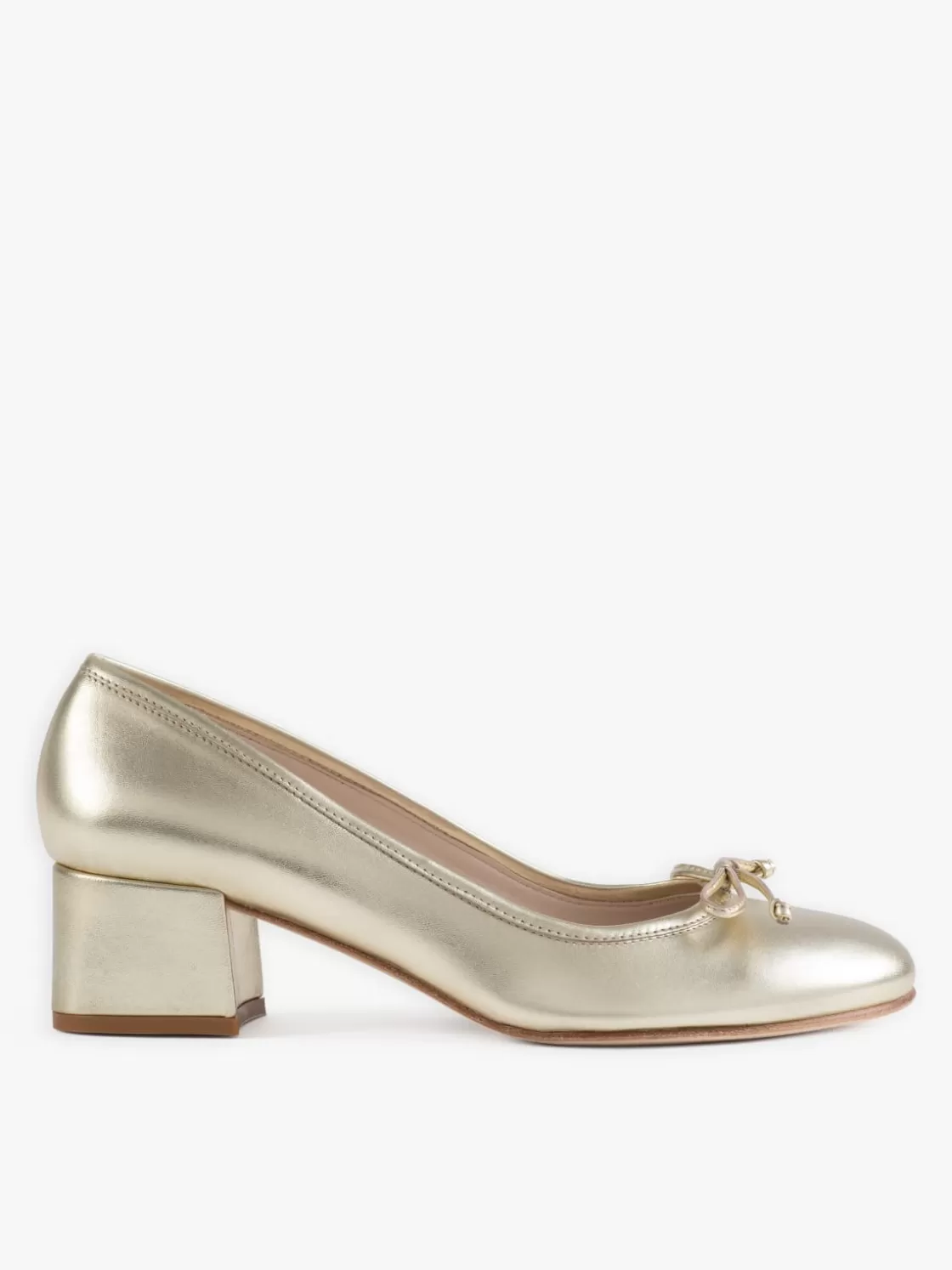 Women agnès b. Flats & Loafers | Heels & Sandals<Golden Leather Constance Ballerinas