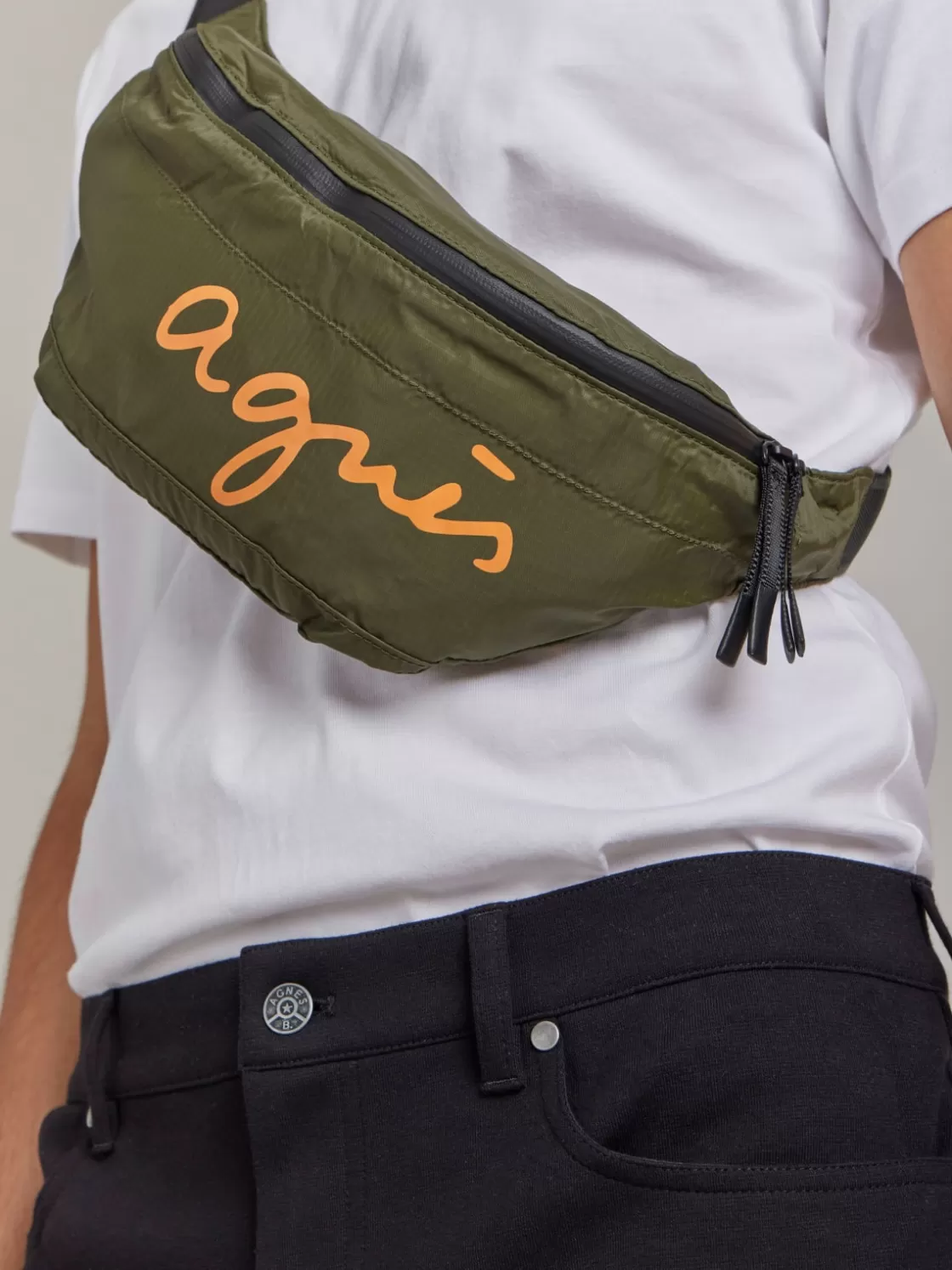 agnès b. Crossbody Bags | Waist Bags<Green Nylon Bum Bag