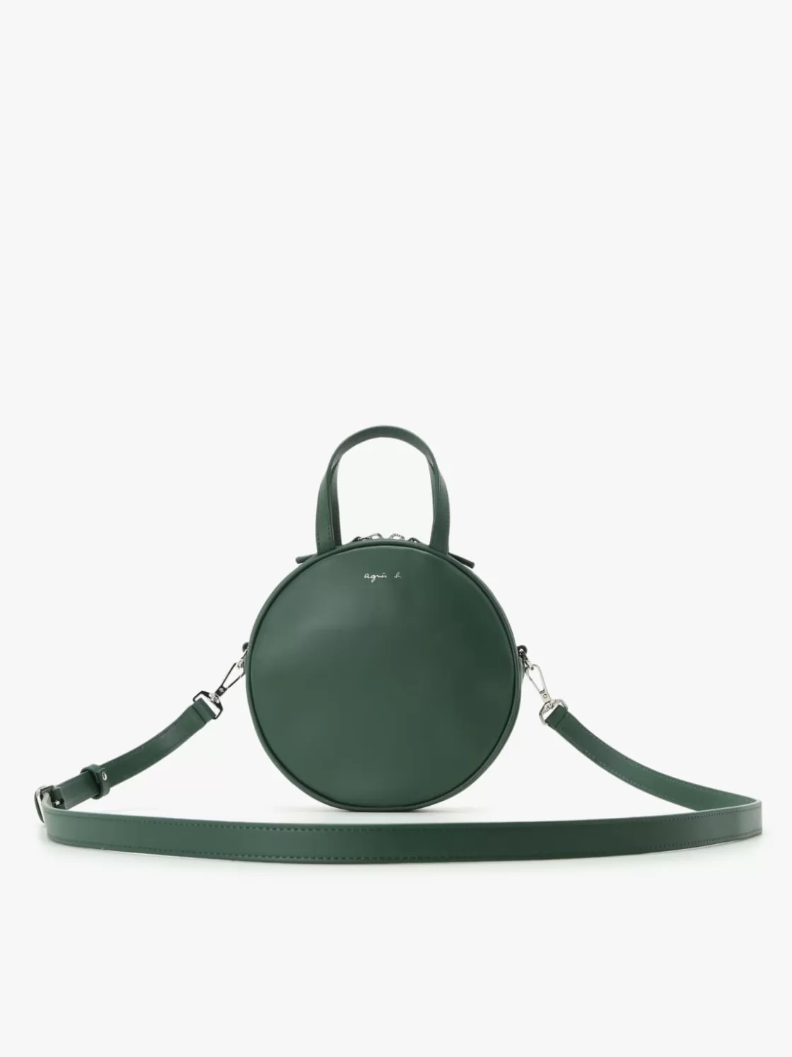 Women agnès b. Shoulder & Crossbody Bags | Large Bags & Tote Bags<Green Round Leather Bag