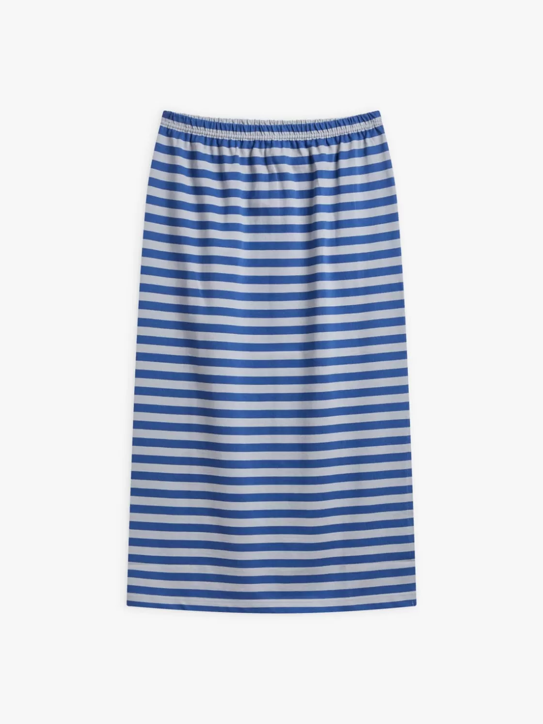 Women agnès b. Skirts & Shorts<Grey And Blue Cotton 12x12 Striped Tuyau Skirt