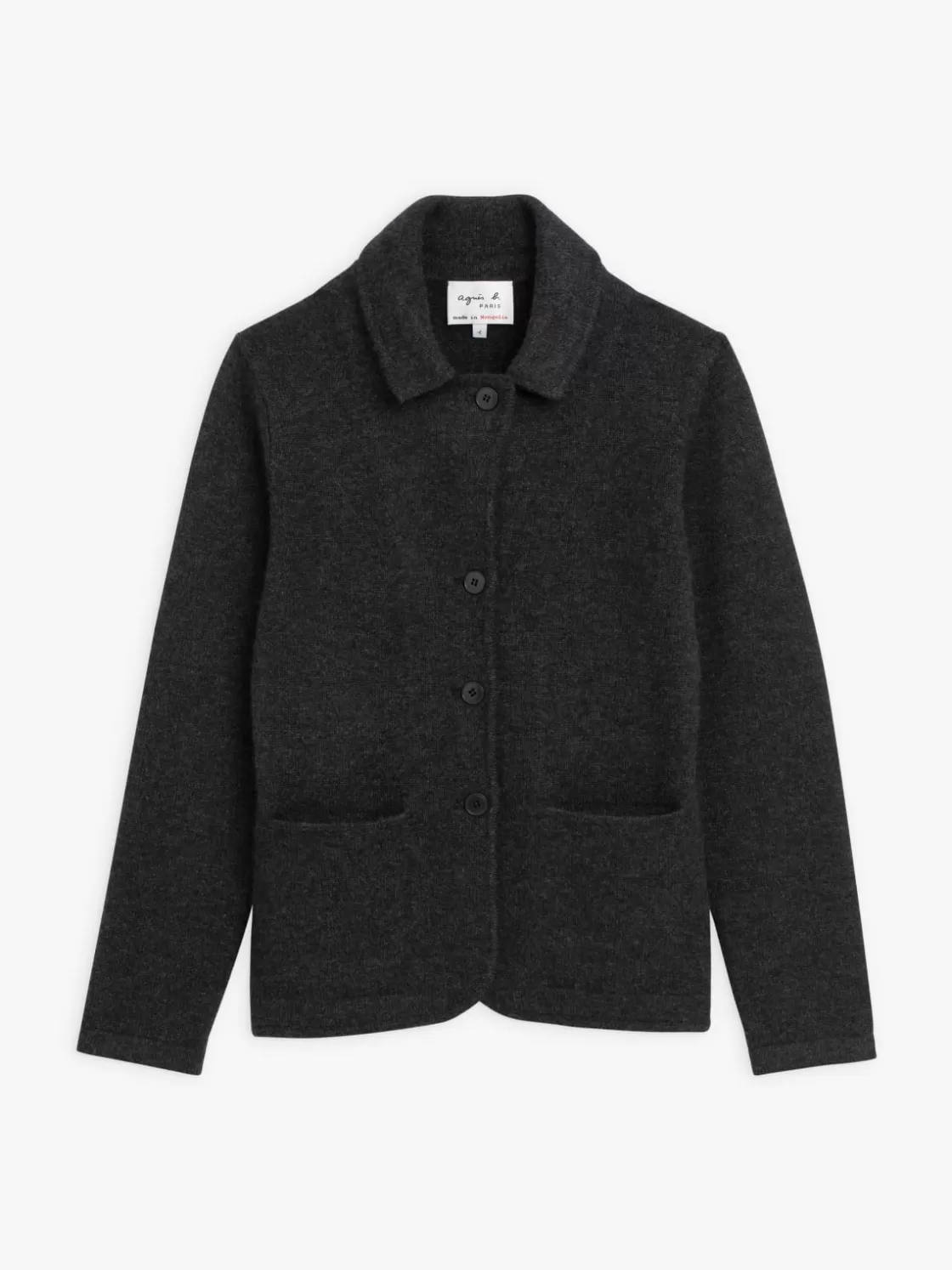 Women agnès b. Jackets & Coats<Grey Clifford Cashmere Jacket