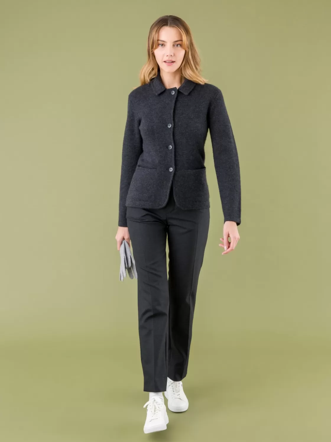 Women agnès b. Jackets & Coats<Grey Clifford Cashmere Jacket