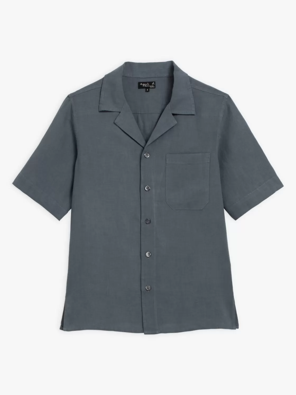 agnès b. Shirts<Grey Linen Magnum Shirt