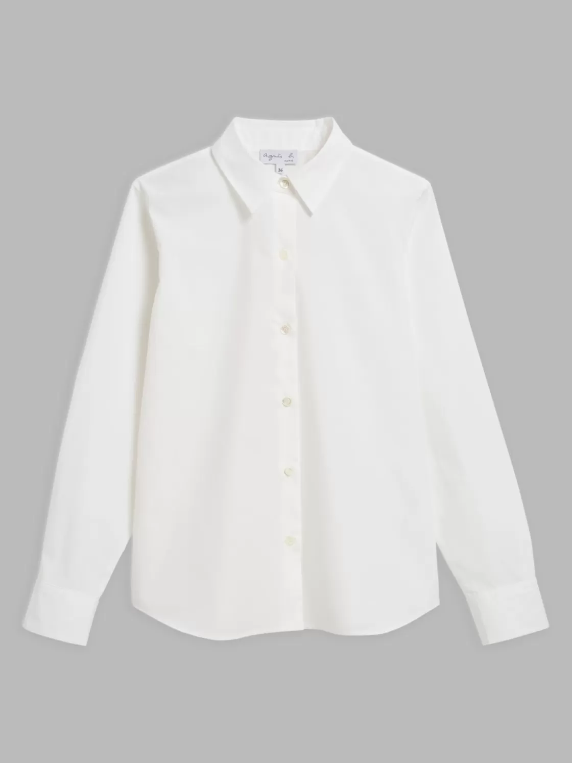 Women agnès b. Tops & Shirts<Jasmine White 100% Cotton Shirt