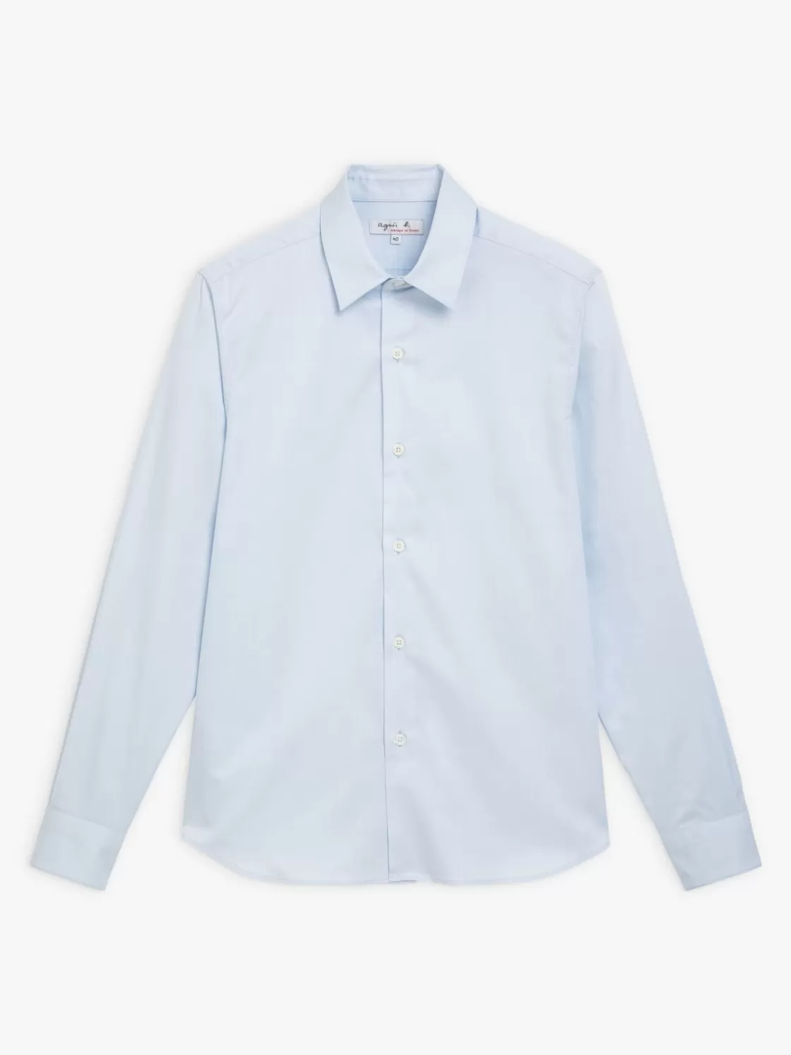 agnès b. Suits | Shirts<Light Blue Cotton Serge Tom Shirt