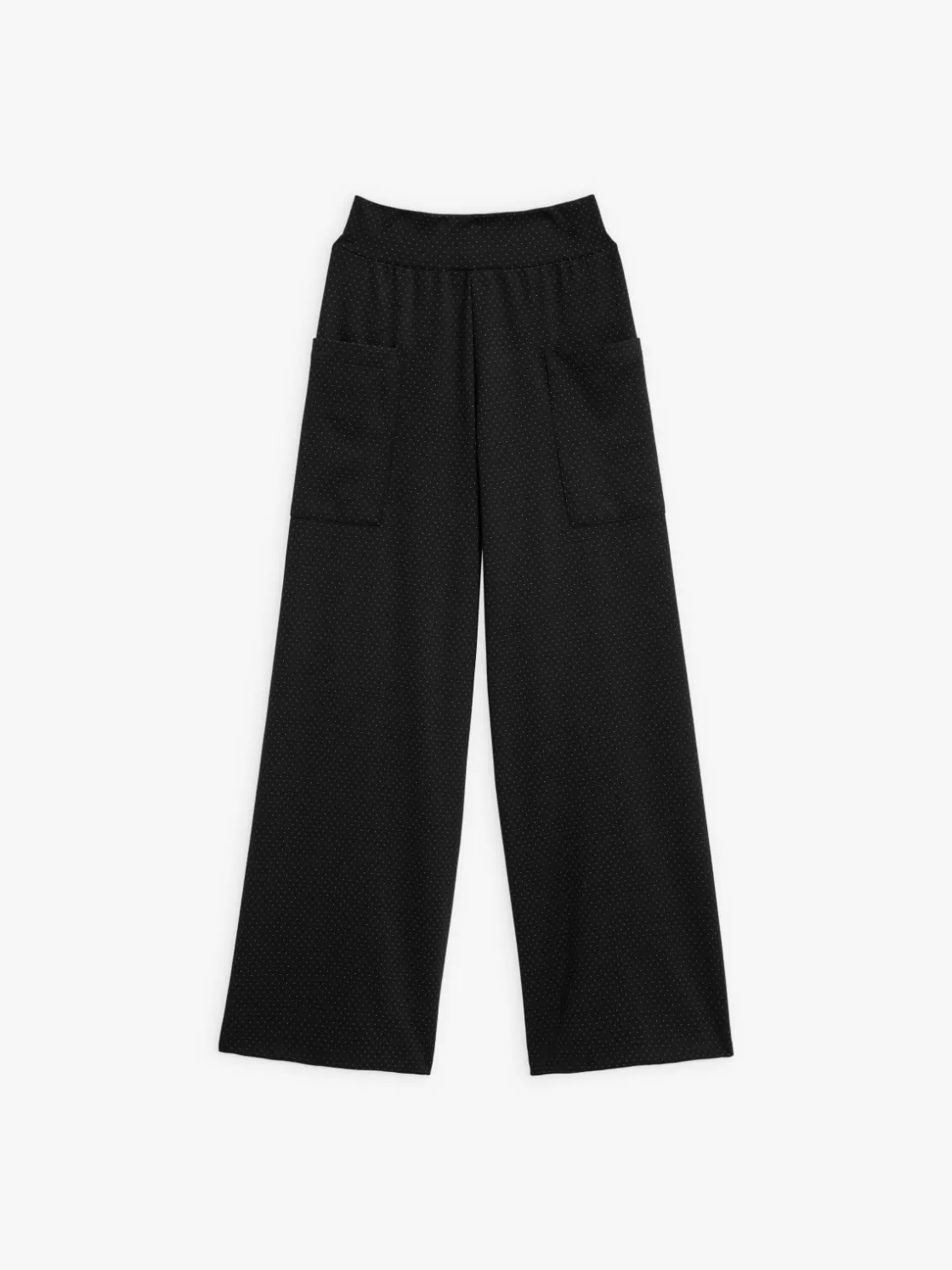 Women agnès b. Pants & Jeans<Mathis Black Pants With White Stitching