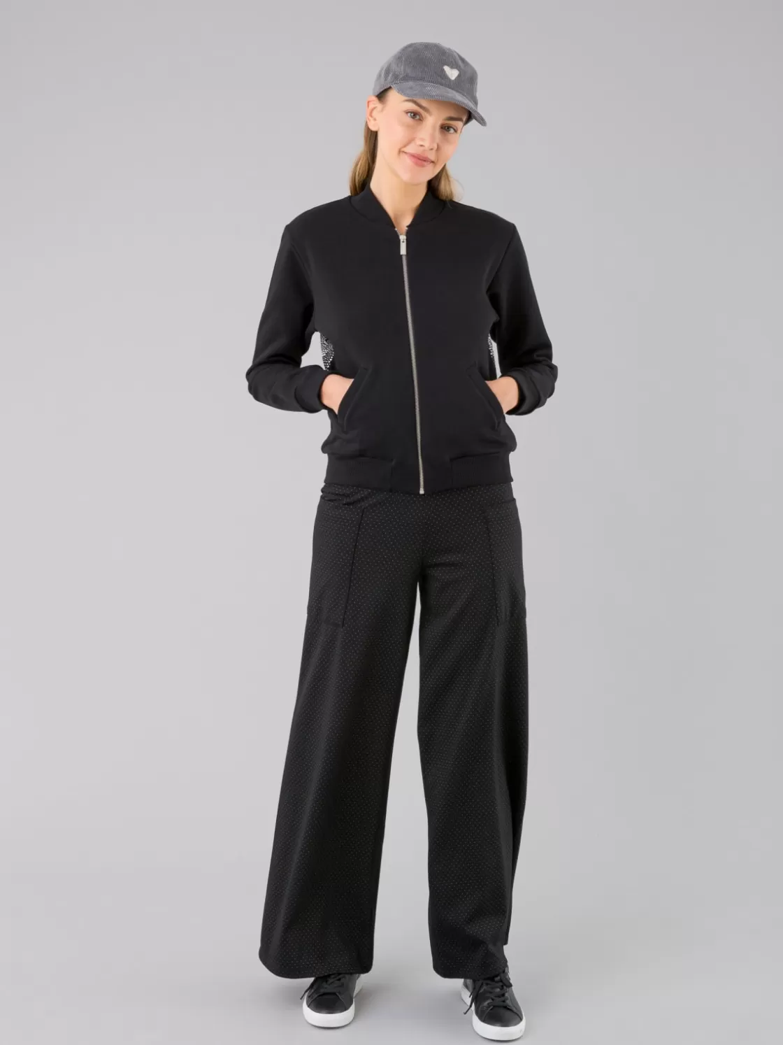 Women agnès b. Pants & Jeans<Mathis Black Pants With White Stitching